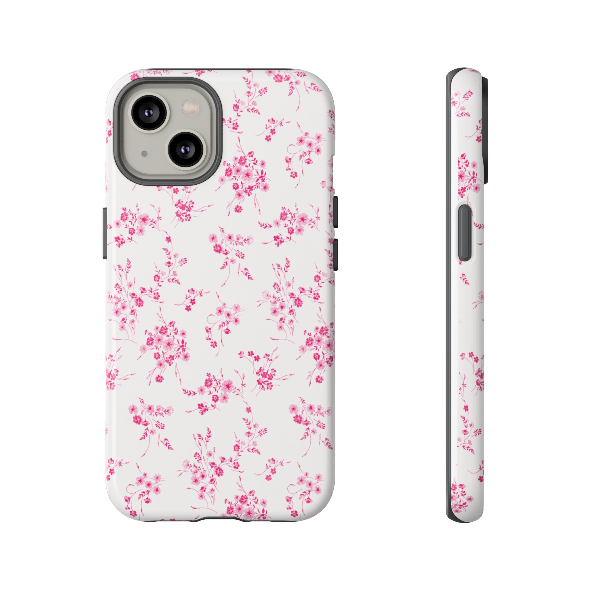 Burgundy Ditsy Floral Tough Case