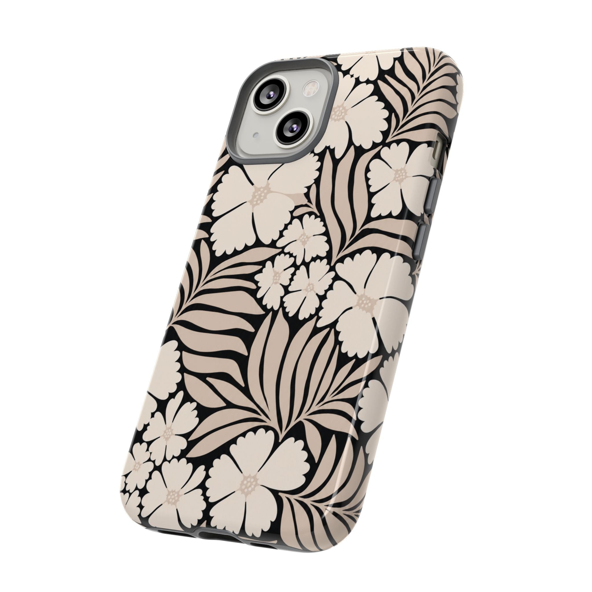 Neutral Floral Silhouette Tough Case