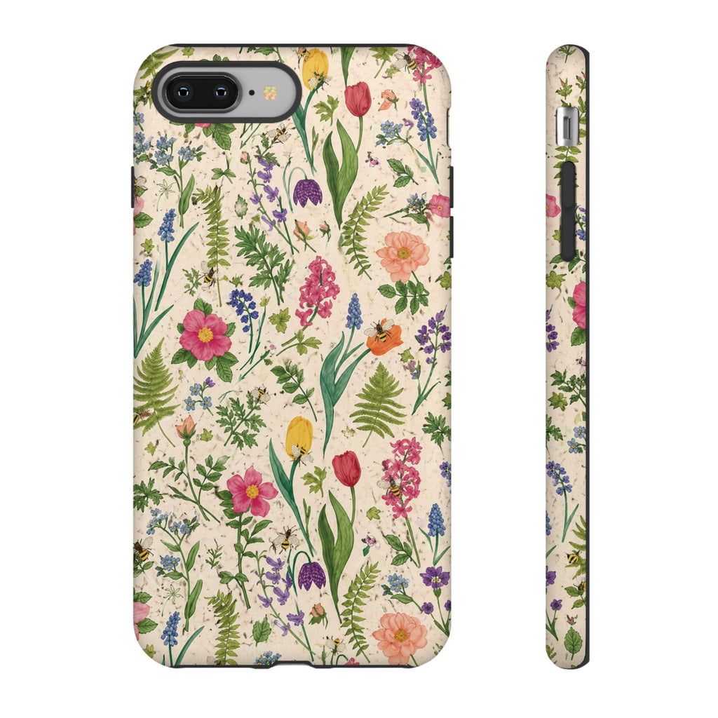 Spring Floral & Bee Pattern Tough Case