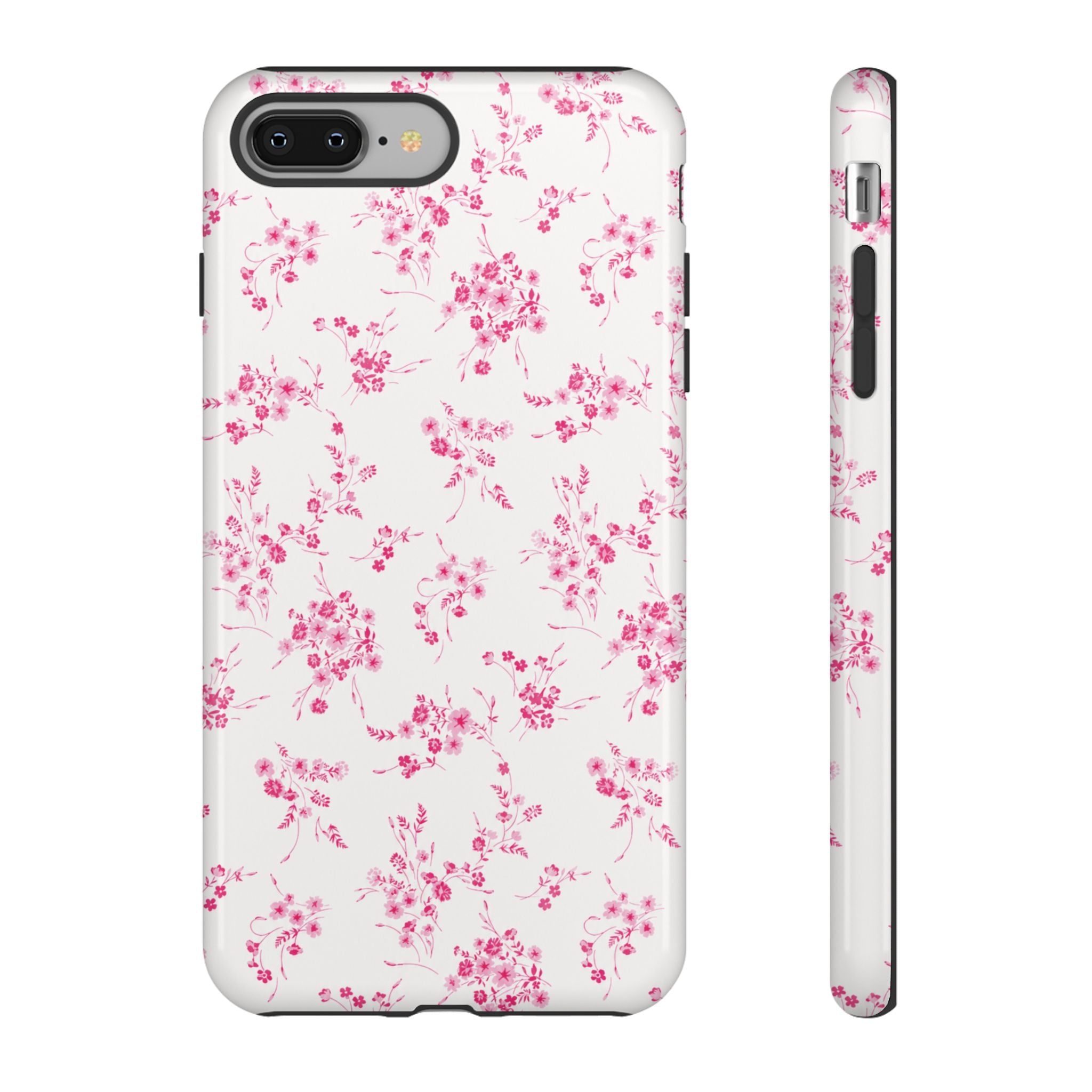 Burgundy Ditsy Floral Tough Case