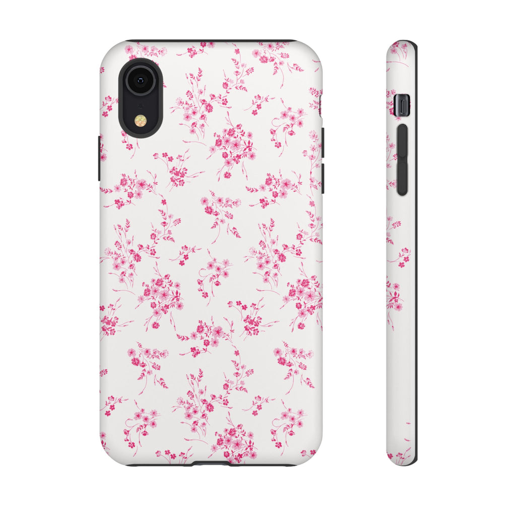 Burgundy Ditsy Floral Tough Case