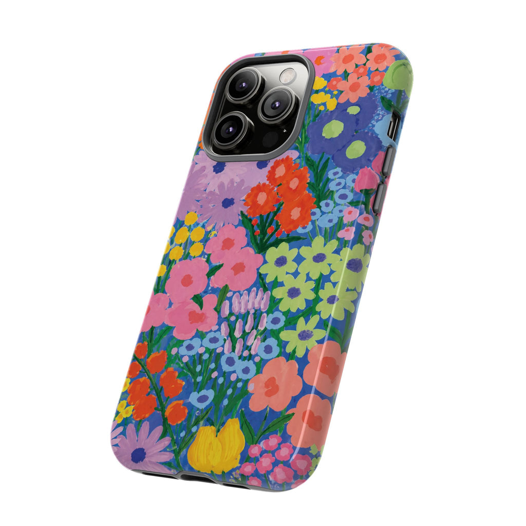 Colorful Floral Pattern Cute Aesthetic Tough Case