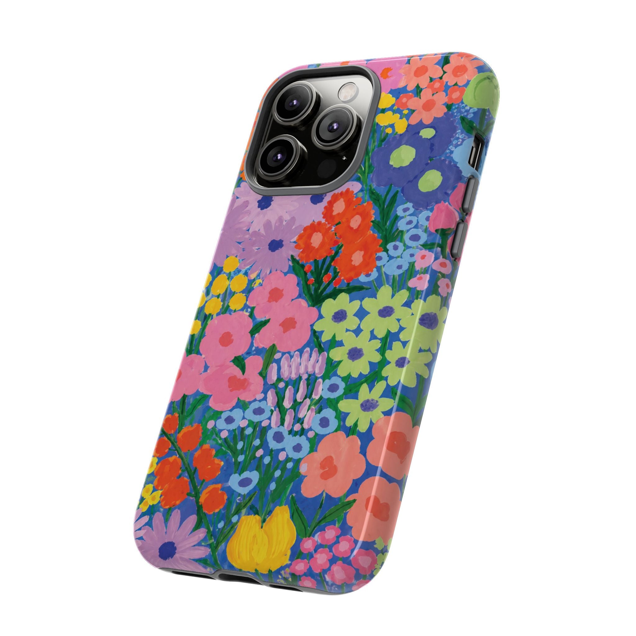 Colorful Floral Pattern Cute Aesthetic Tough Case