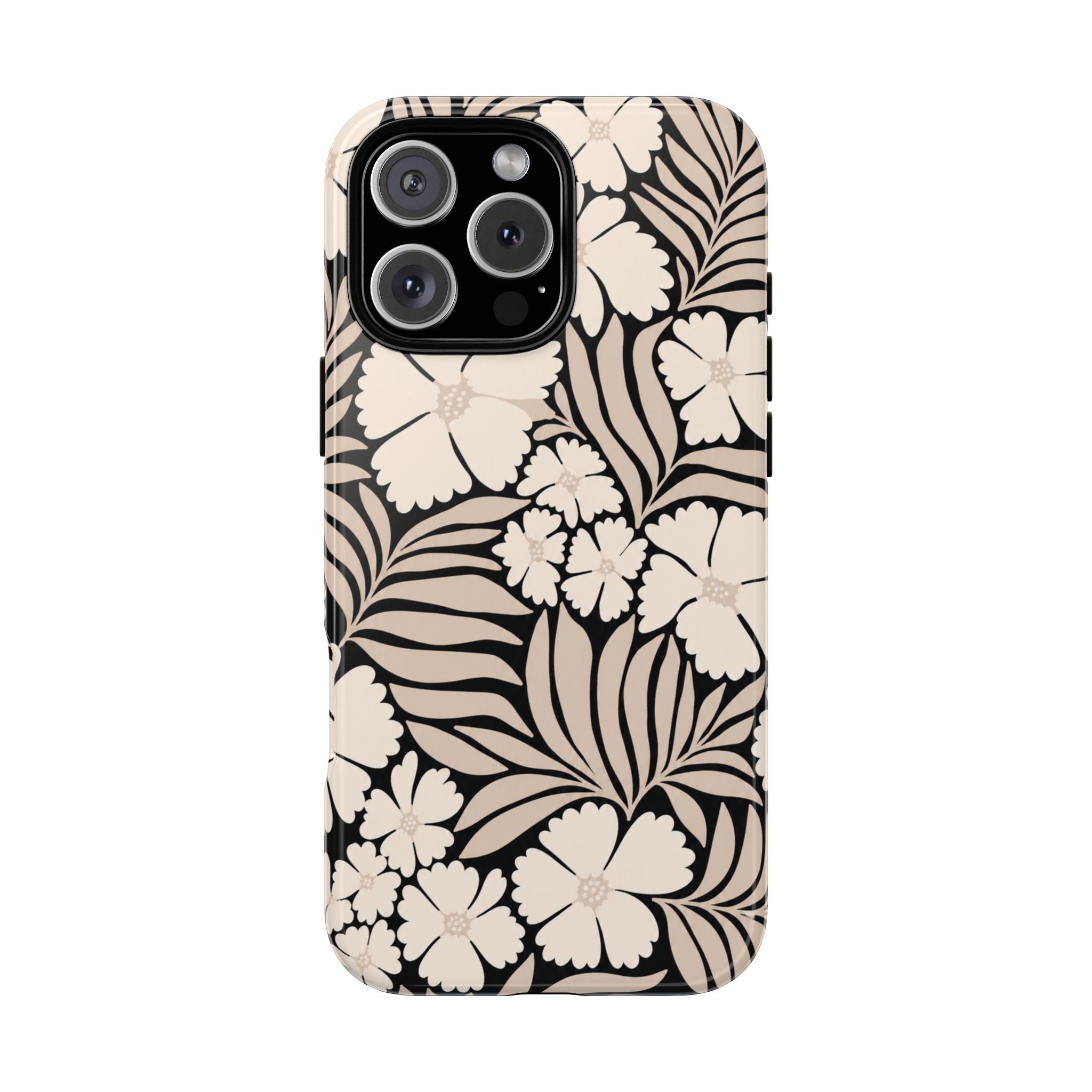 Neutral Floral Silhouette Tough Case