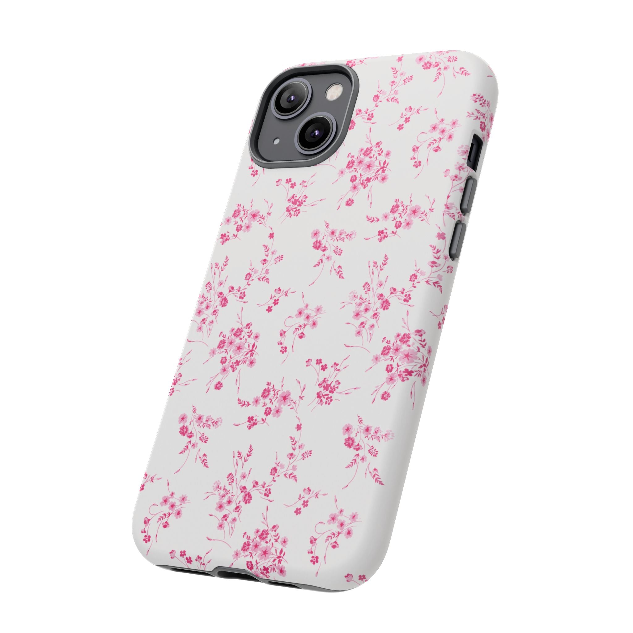 Burgundy Ditsy Floral Tough Case