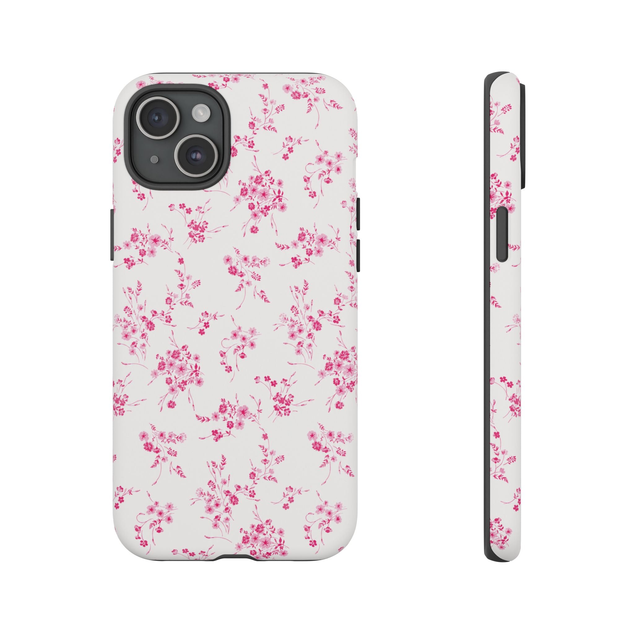 Burgundy Ditsy Floral Tough Case