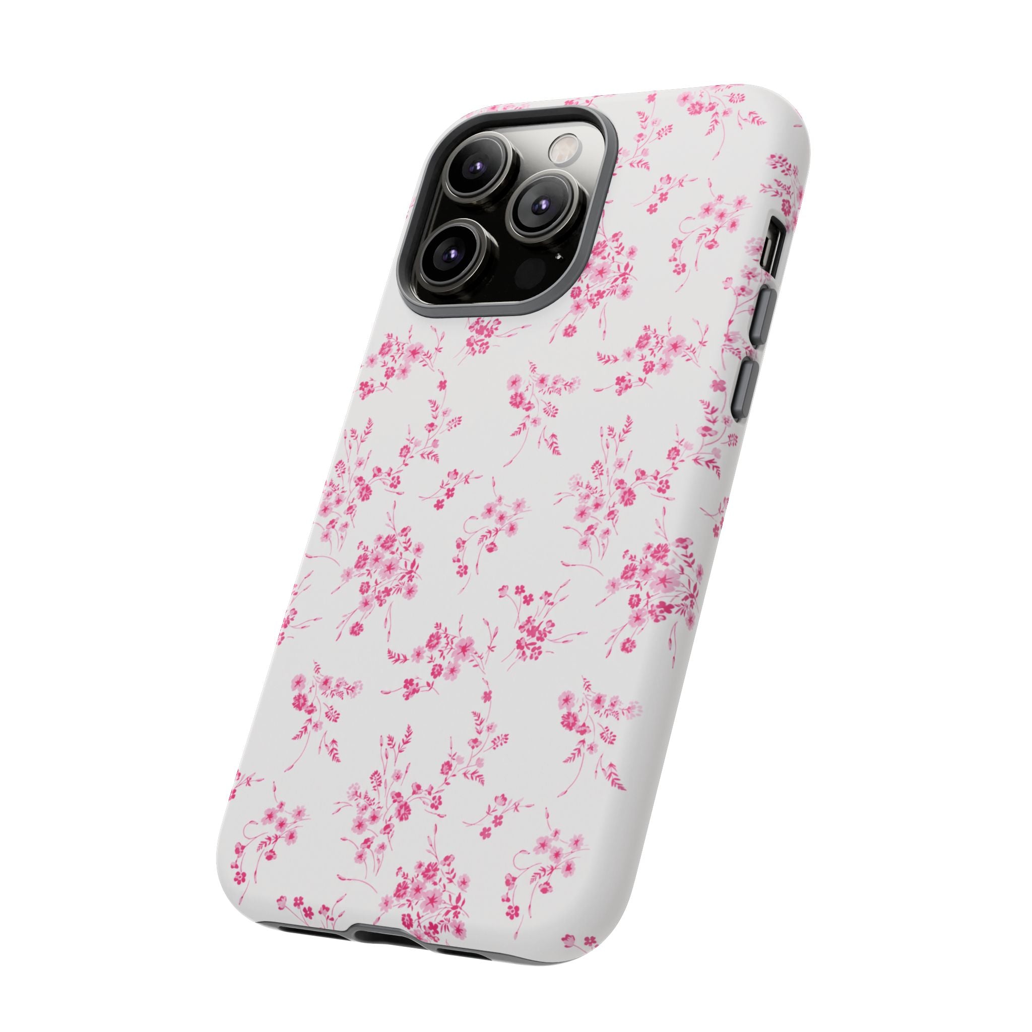 Burgundy Ditsy Floral Tough Case