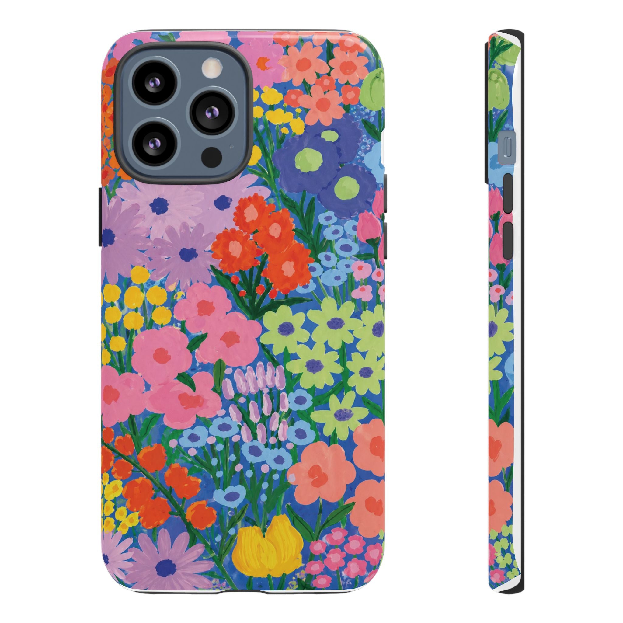 Colorful Floral Pattern Cute Aesthetic Tough Case