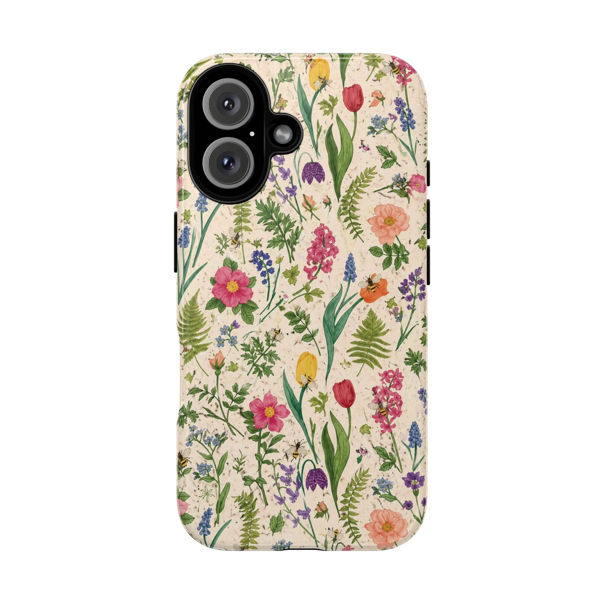 Spring Floral & Bee Pattern Tough Case