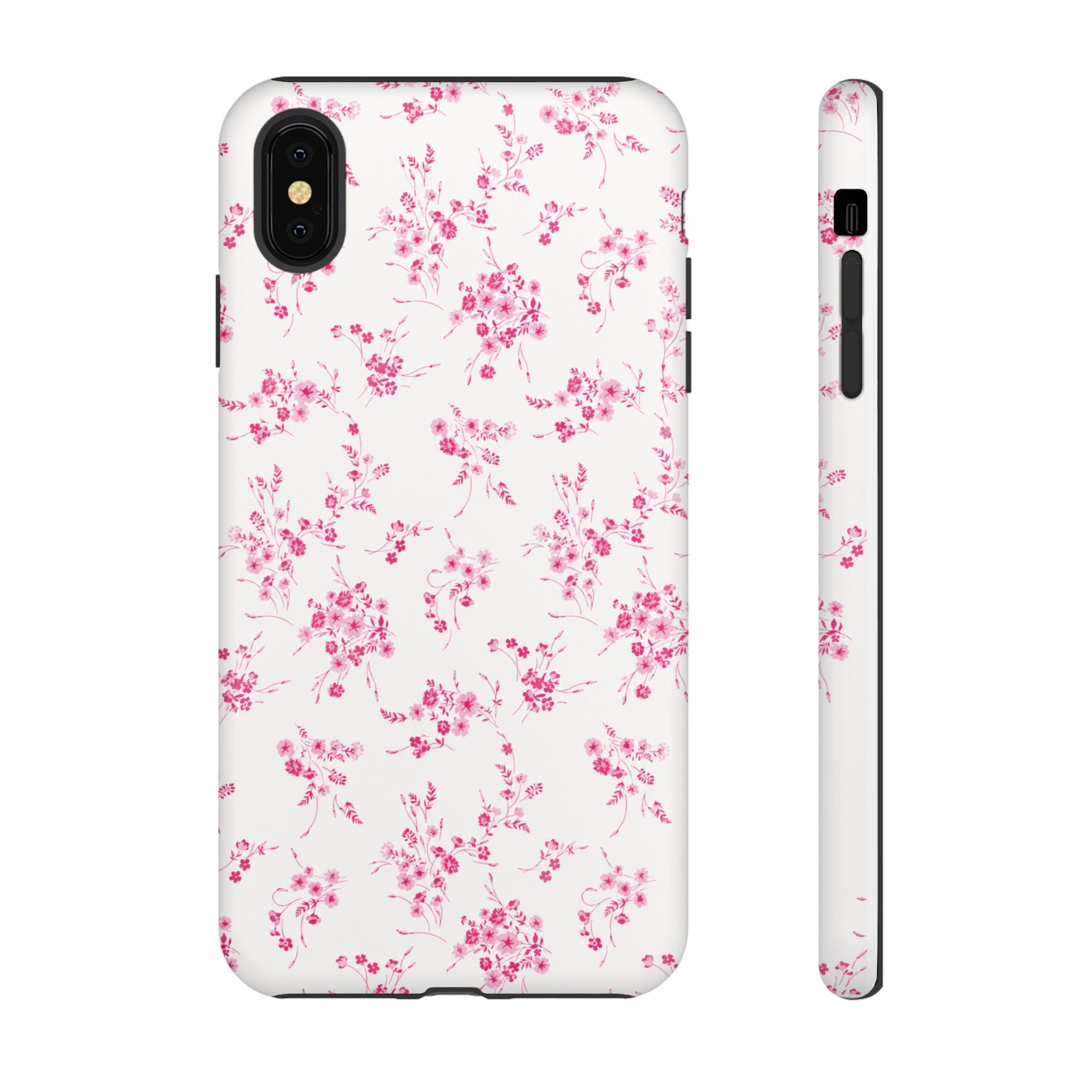 Burgundy Ditsy Floral Tough Case