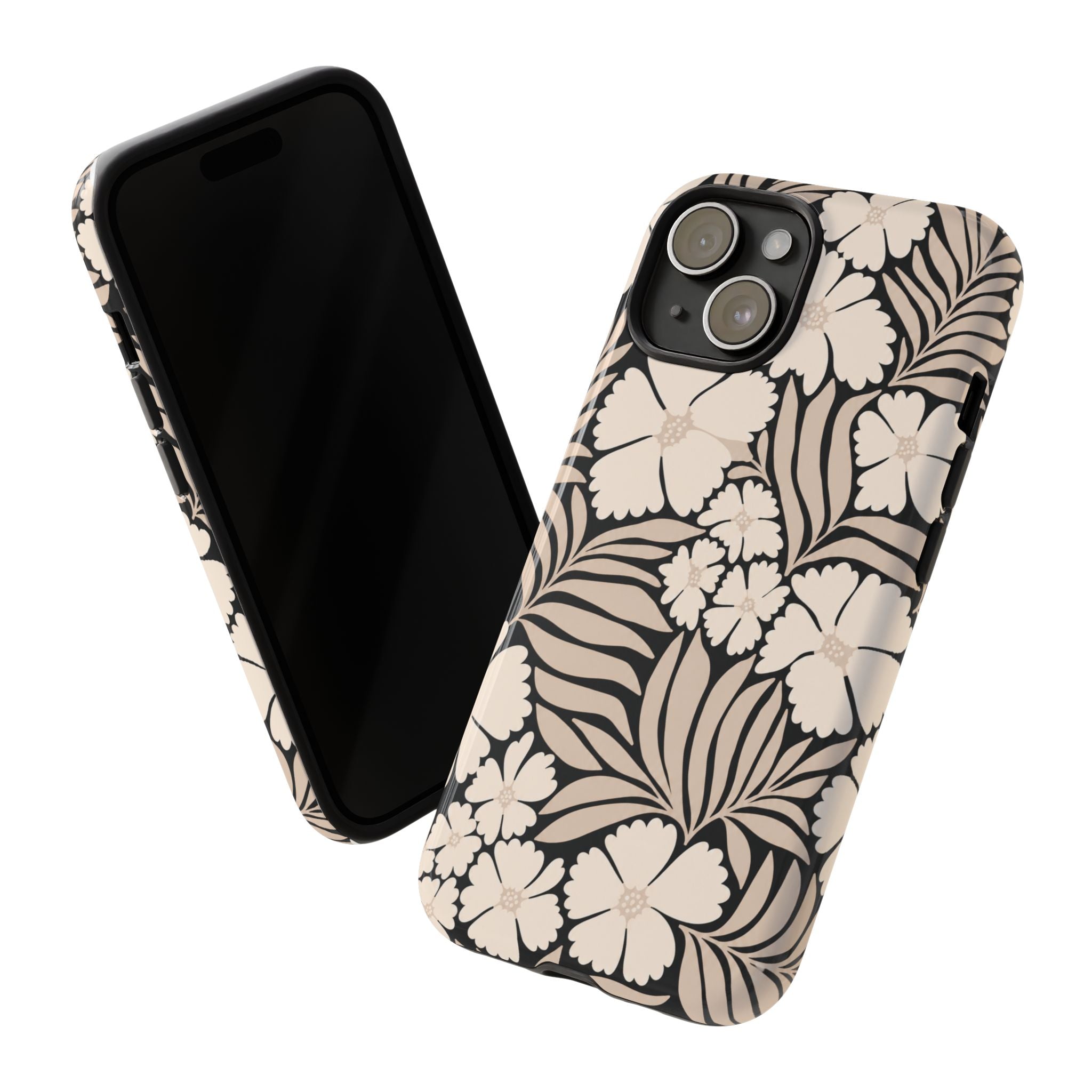 Neutral Floral Silhouette Tough Case