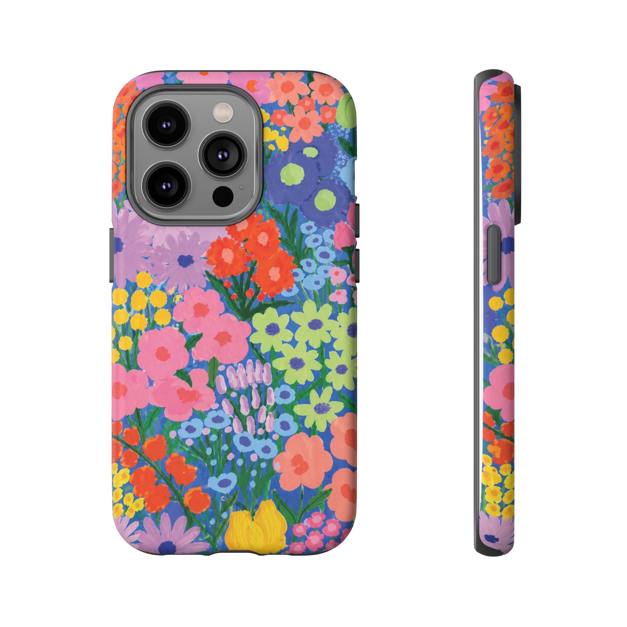 Colorful Floral Pattern Cute Aesthetic Tough Case