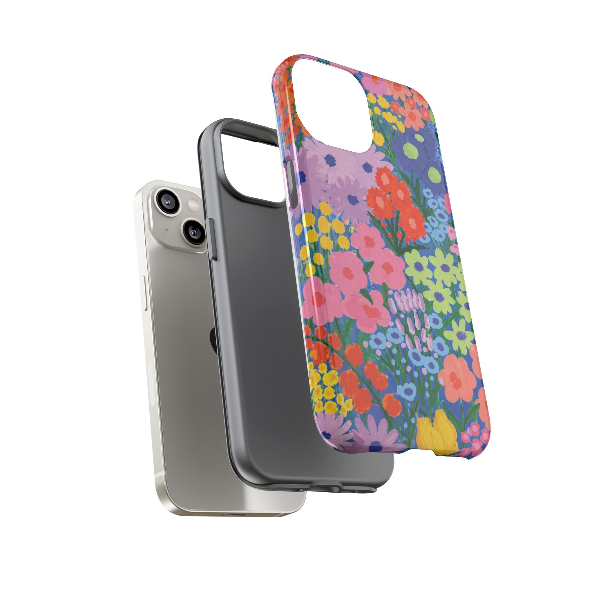 Colorful Floral Pattern Cute Aesthetic Tough Case