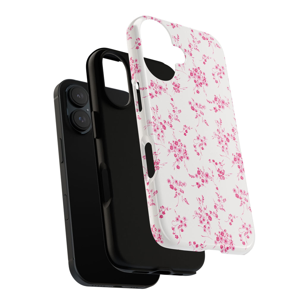 Burgundy Ditsy Floral Tough Case