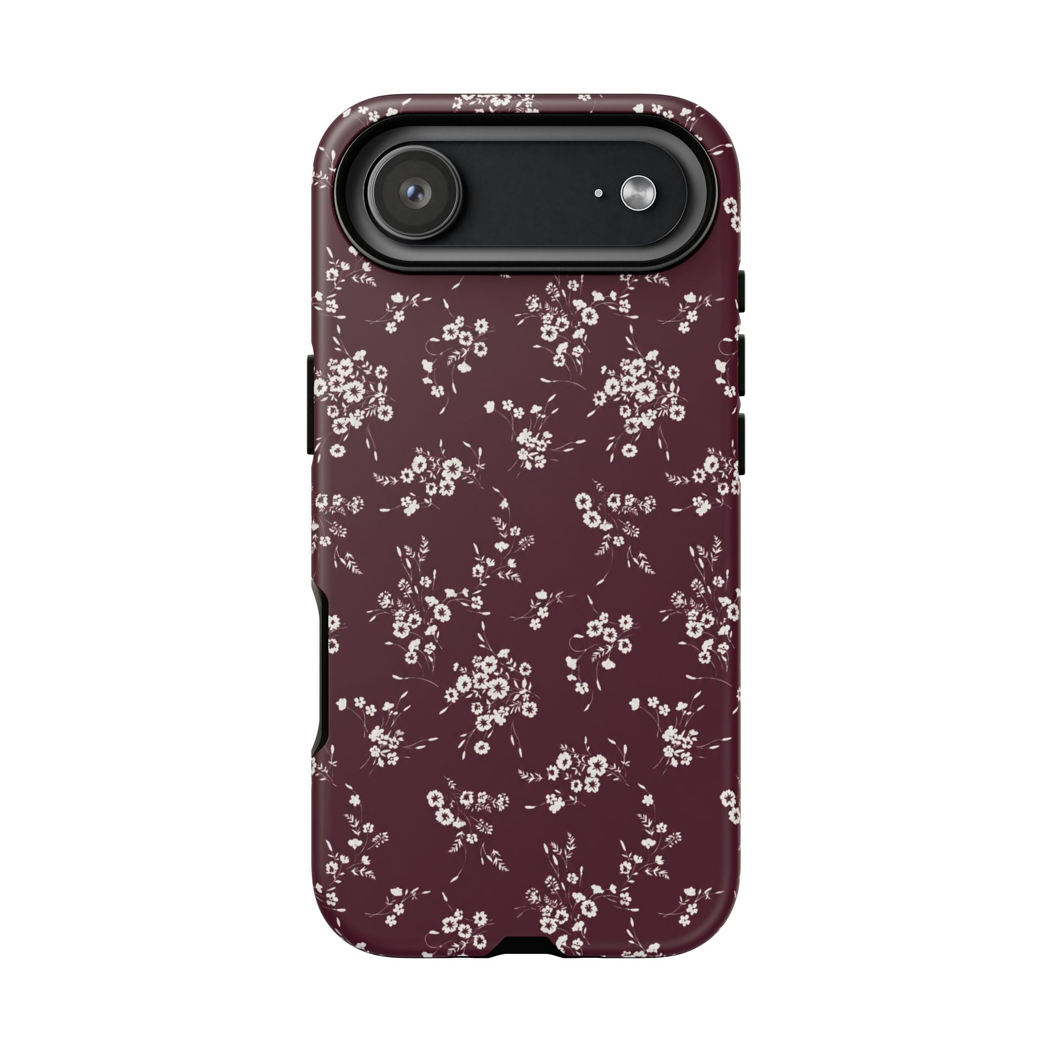 Burgundy Ditsy Floral Tough Case