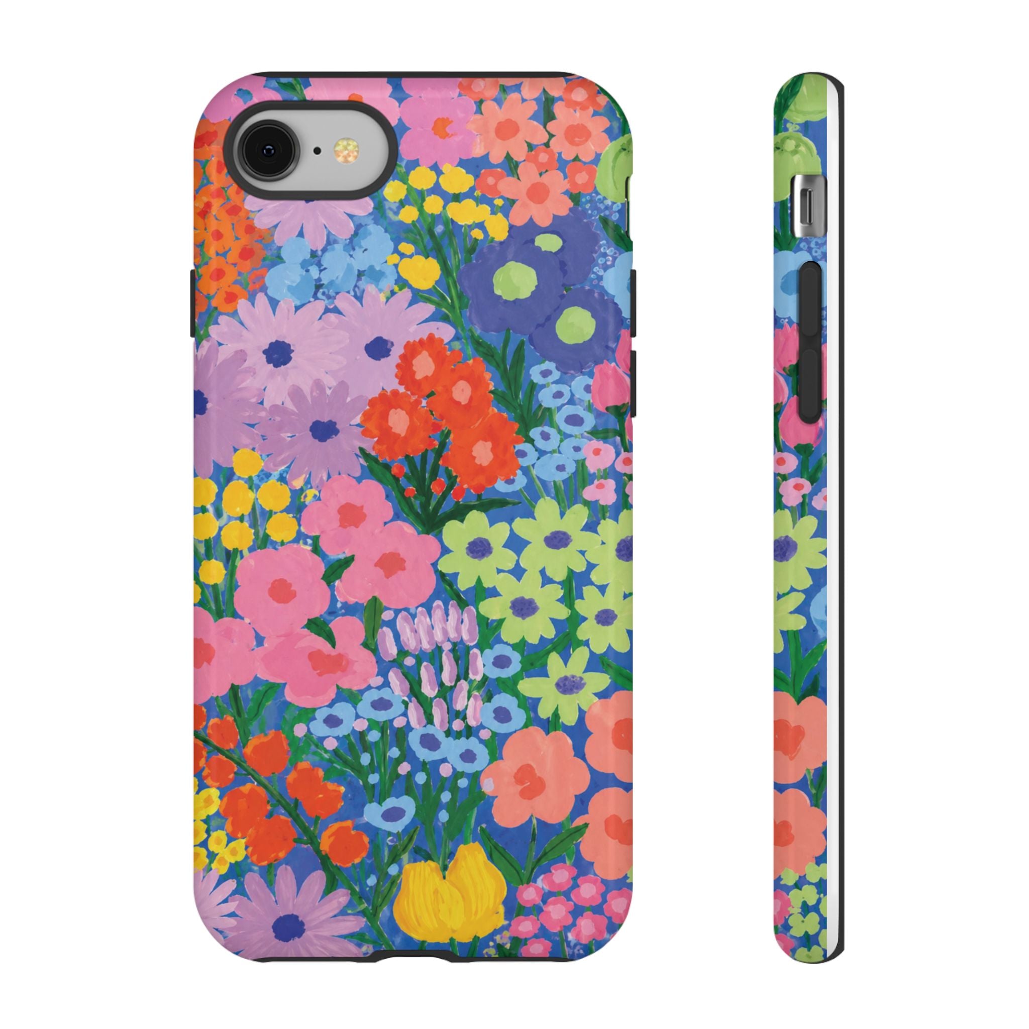 Colorful Floral Pattern Cute Aesthetic Tough Case