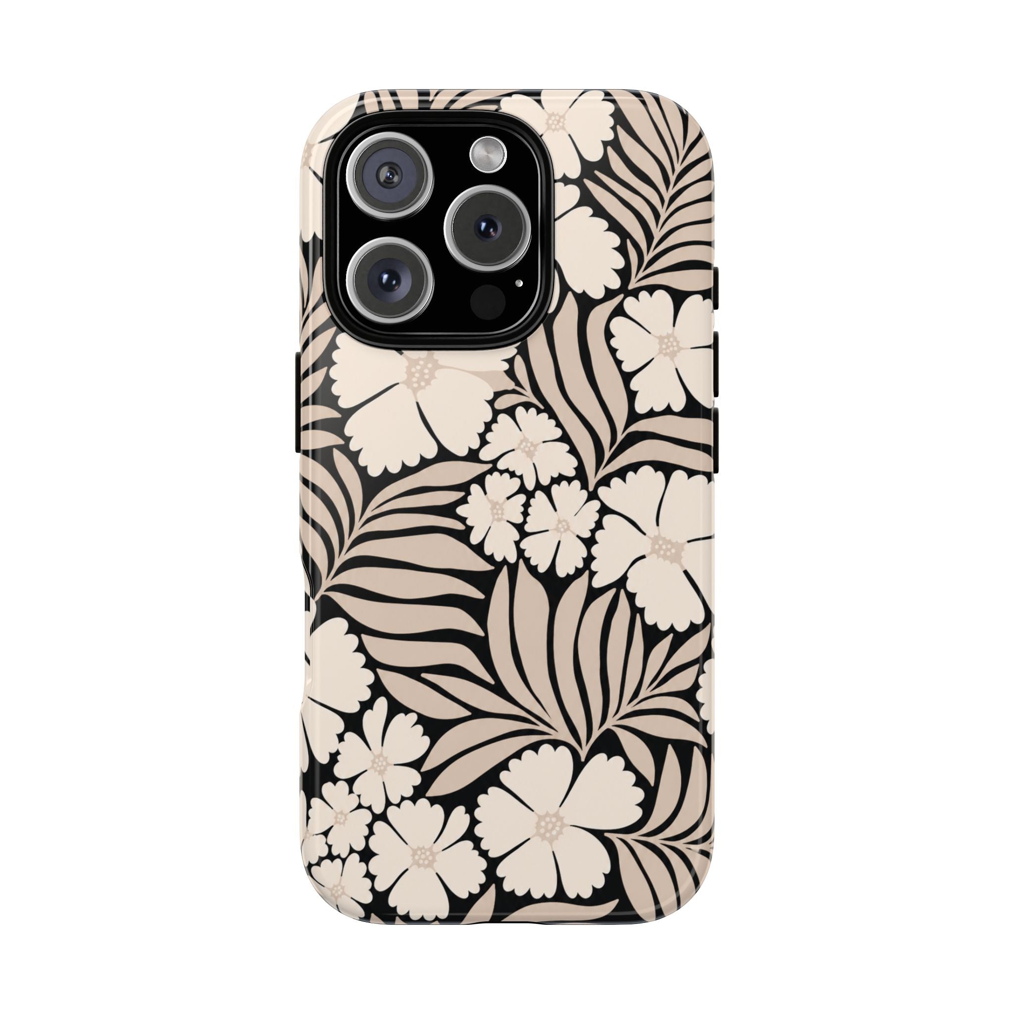 Neutral Floral Silhouette Tough Case