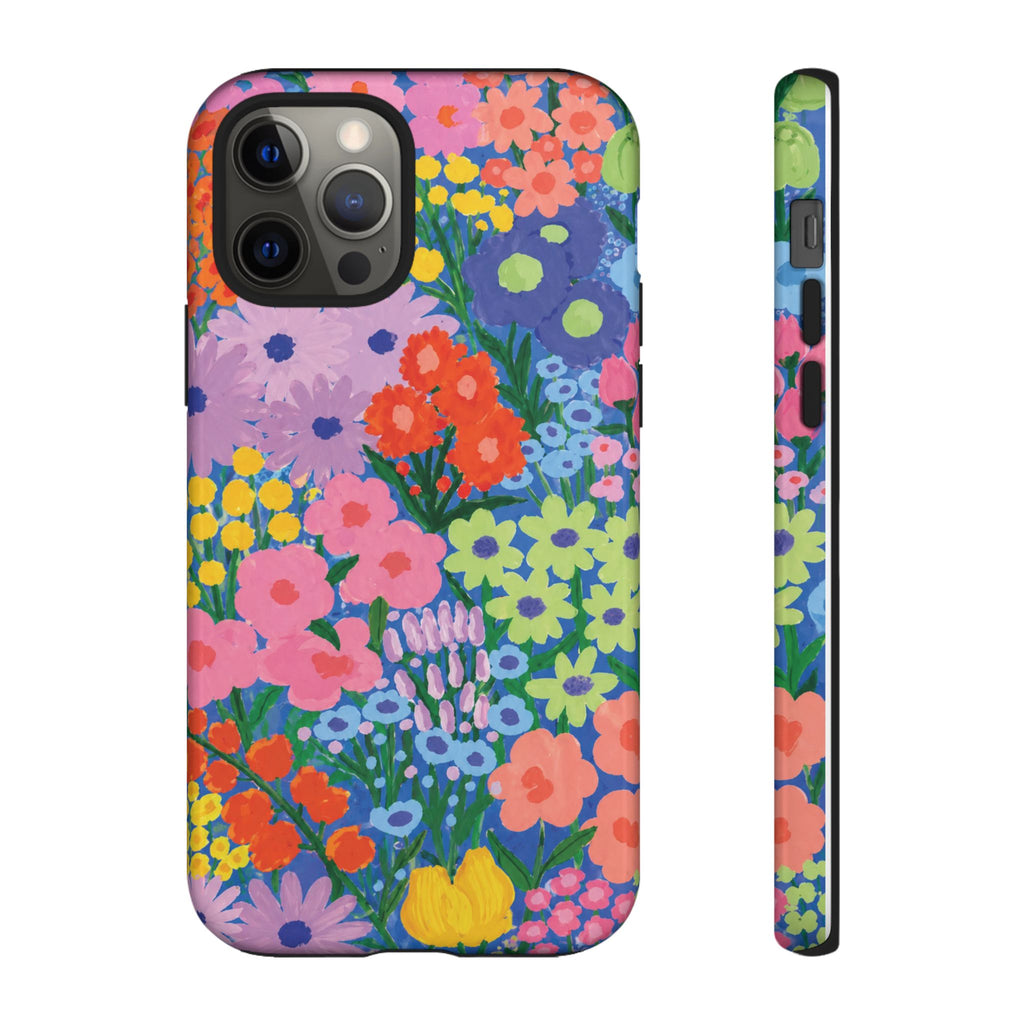Colorful Floral Pattern Cute Aesthetic Tough Case