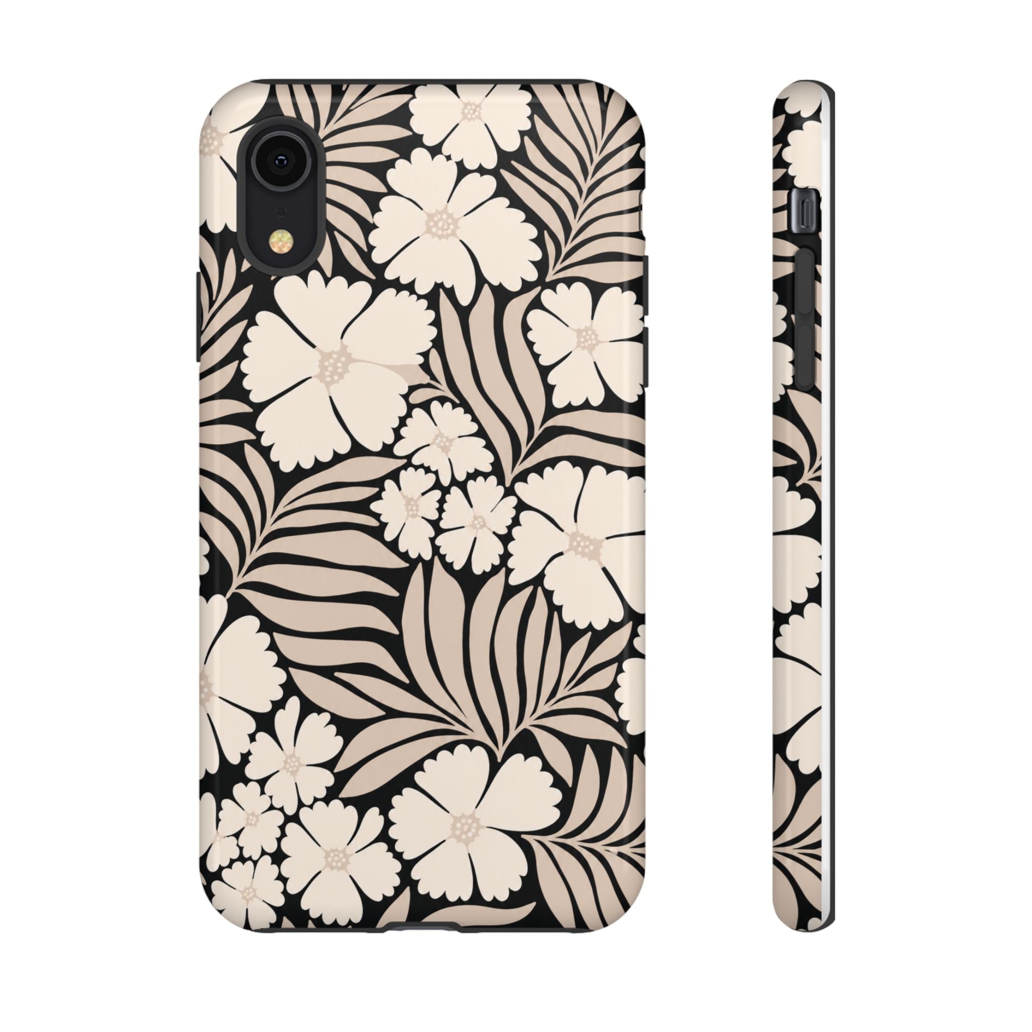 Neutral Floral Silhouette Tough Case