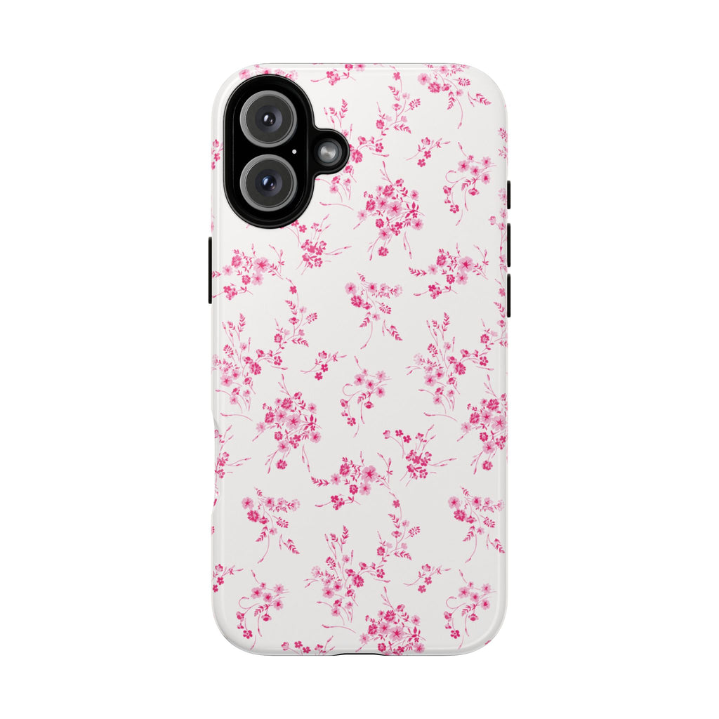 Burgundy Ditsy Floral Tough Case