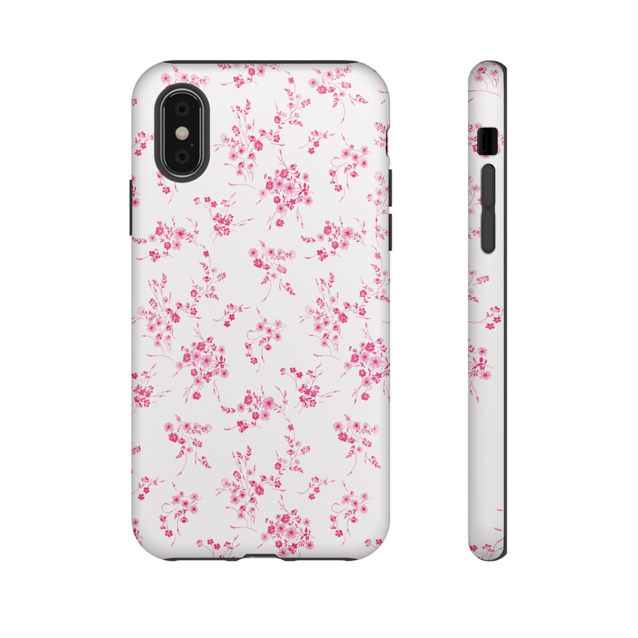 Burgundy Ditsy Floral Tough Case