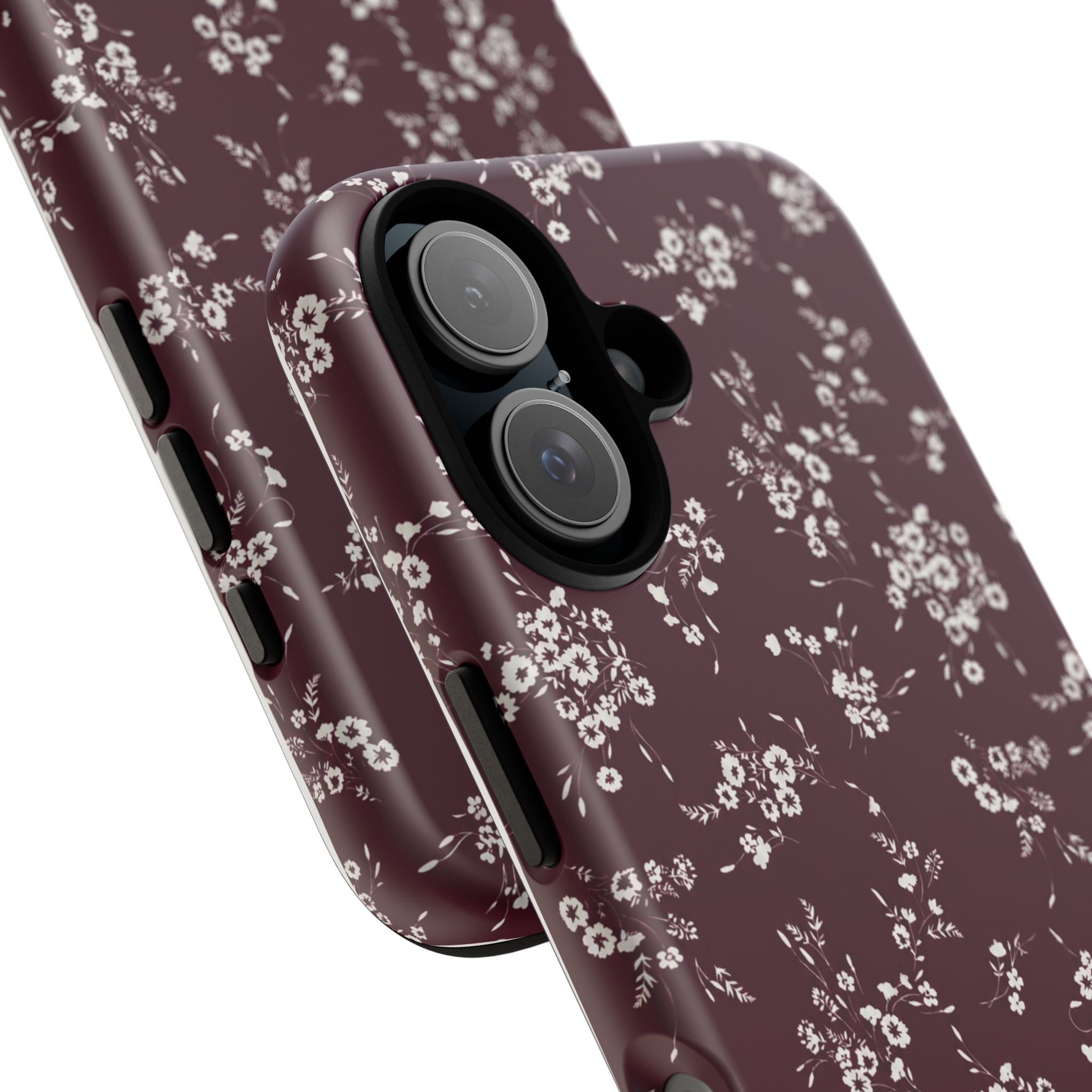 Burgundy Ditsy Floral Tough Case