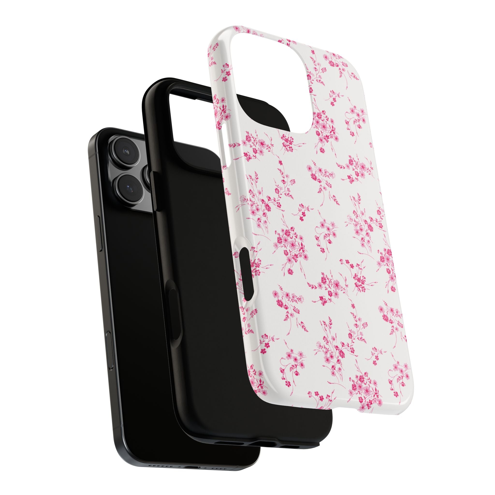 Burgundy Ditsy Floral Tough Case