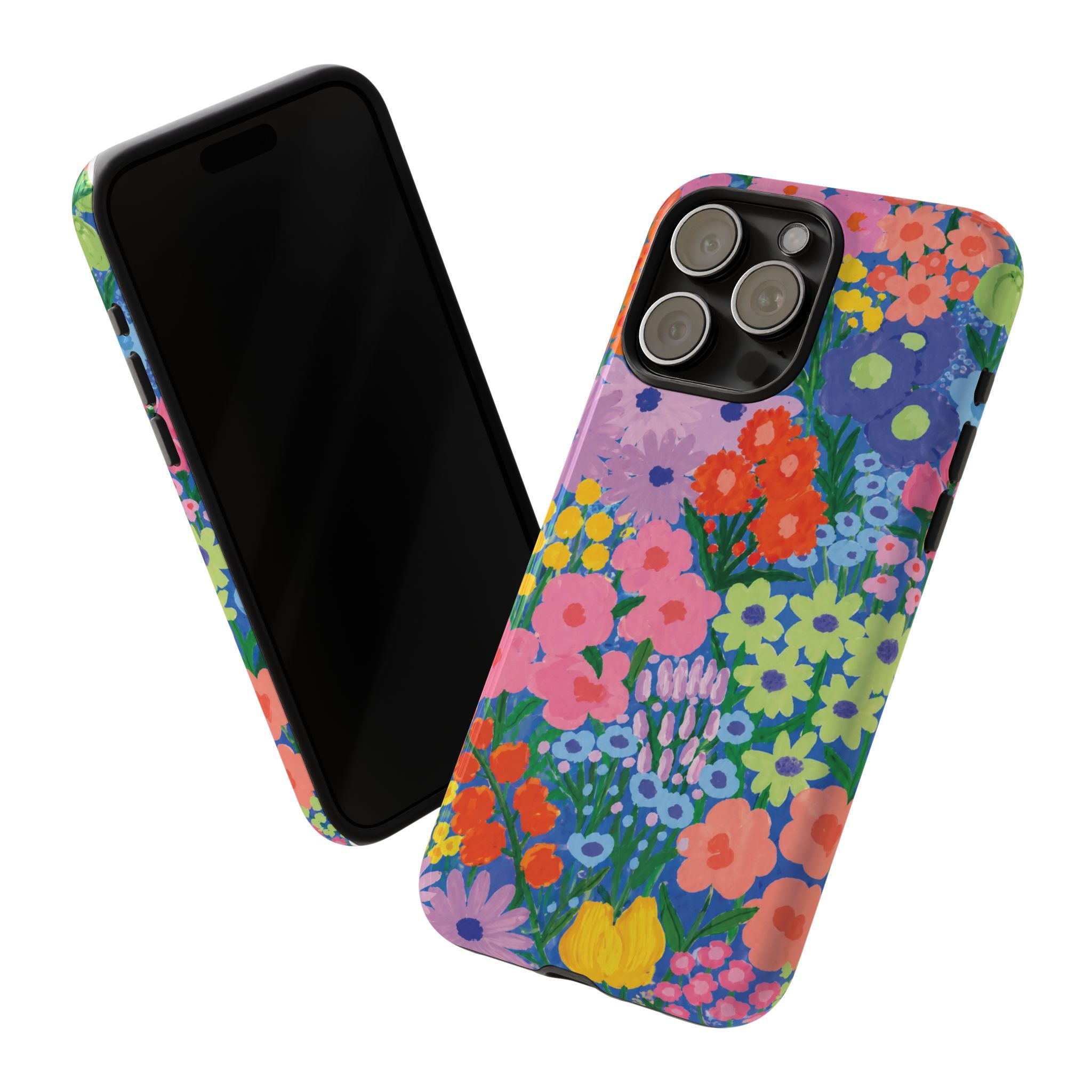 Colorful Floral Pattern Cute Aesthetic Tough Case