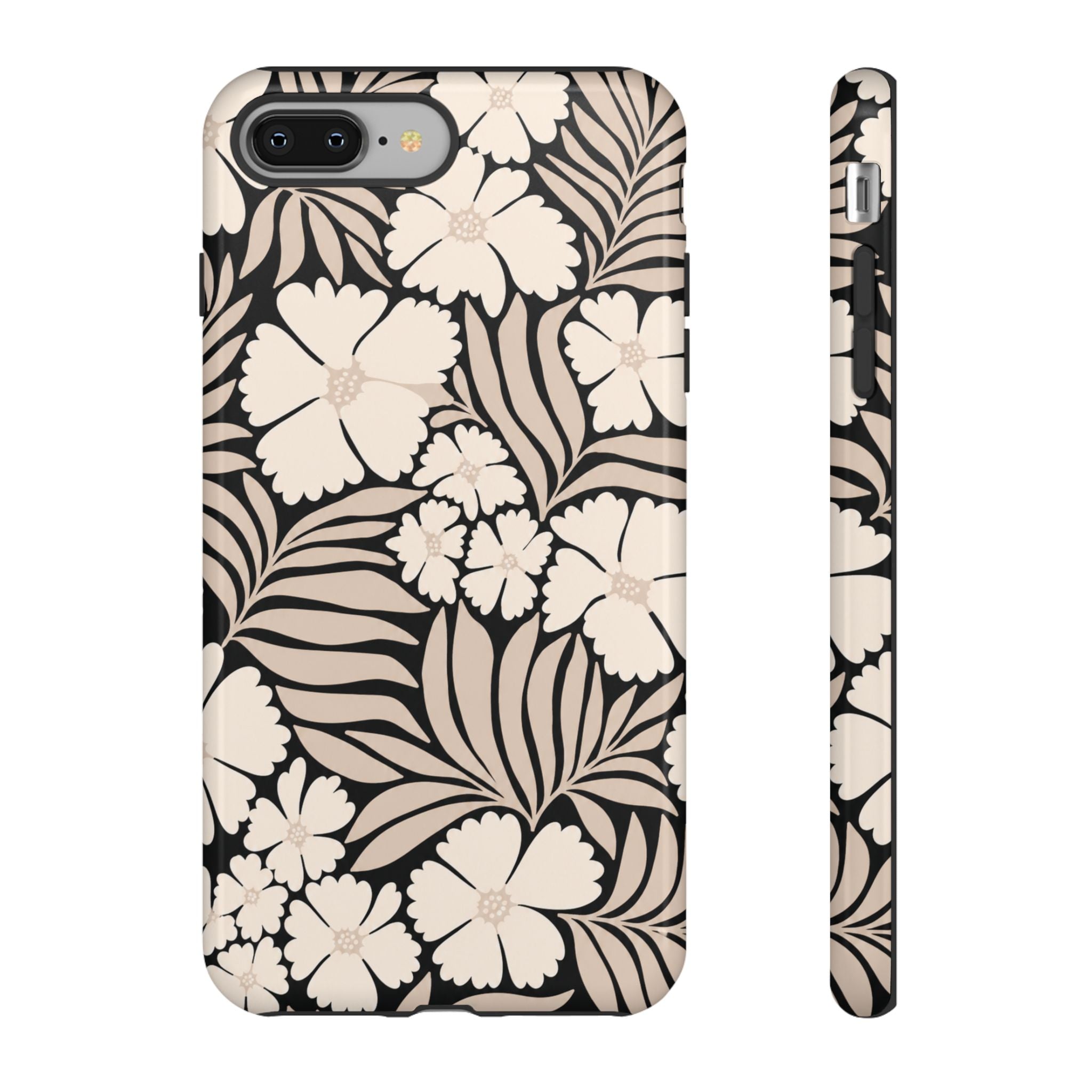 Neutral Floral Silhouette Tough Case