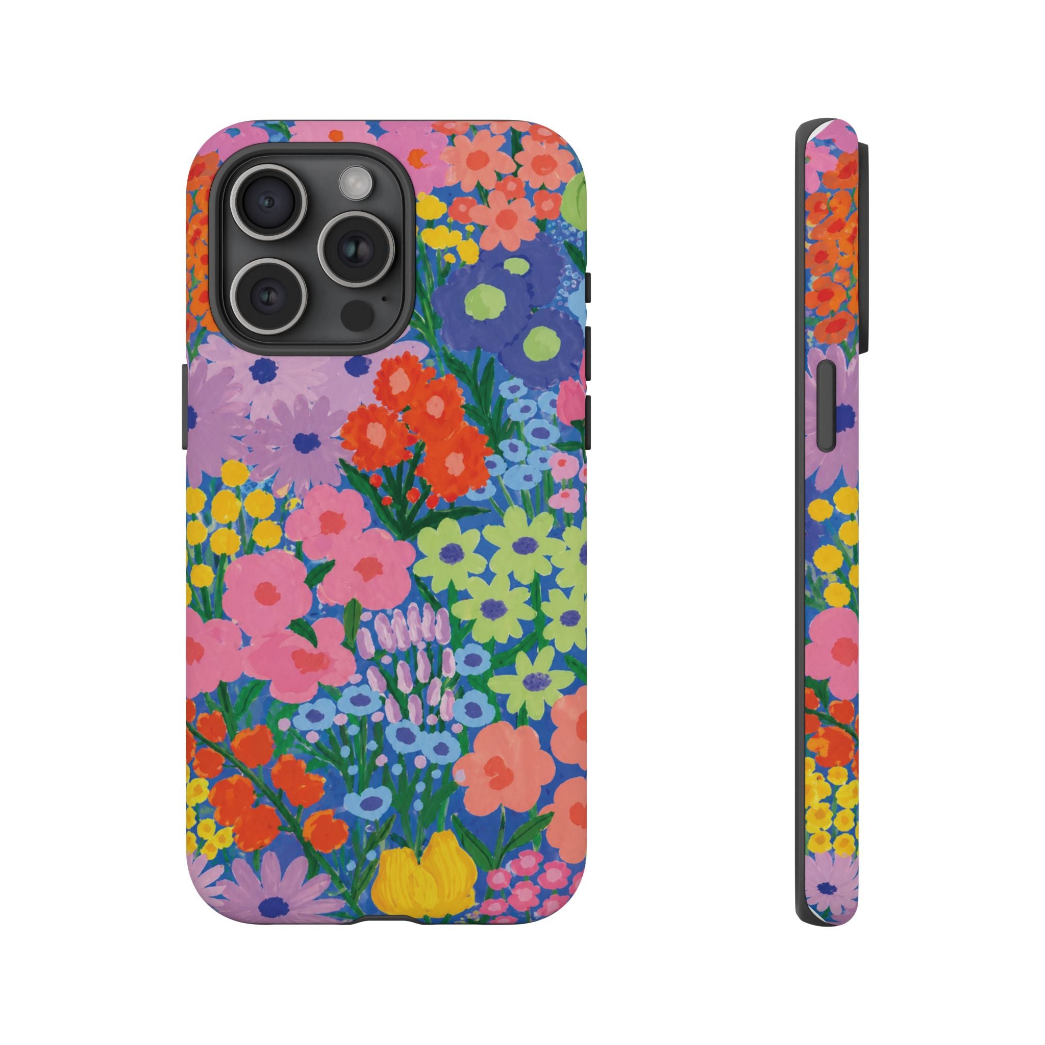 Colorful Floral Pattern Cute Aesthetic Tough Case