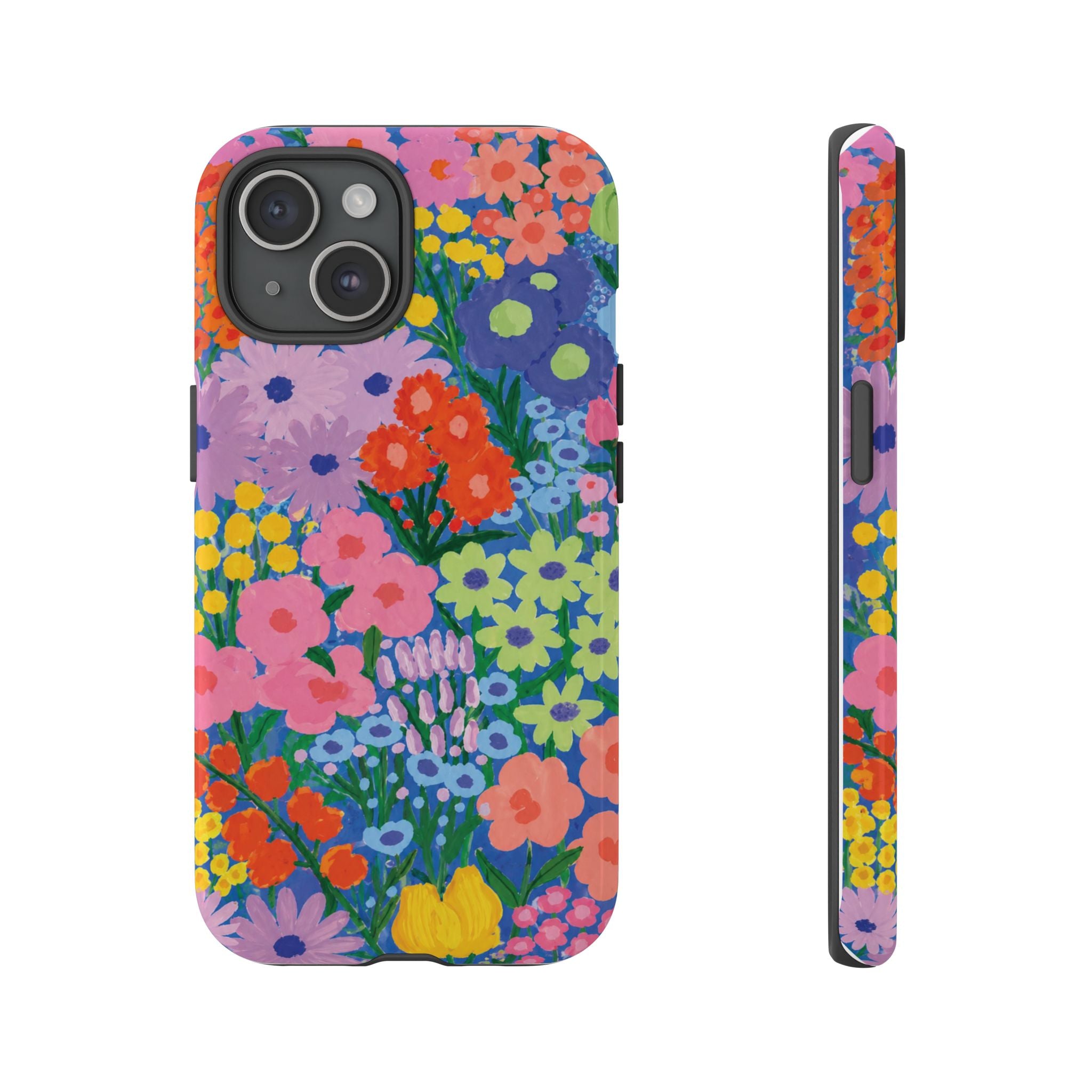 Colorful Floral Pattern Cute Aesthetic Tough Case