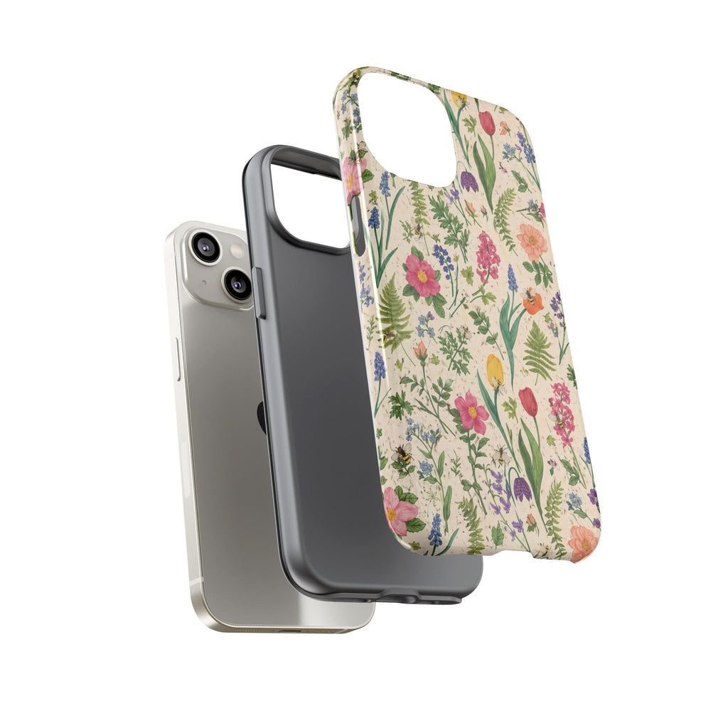 Spring Floral & Bee Pattern Tough Case
