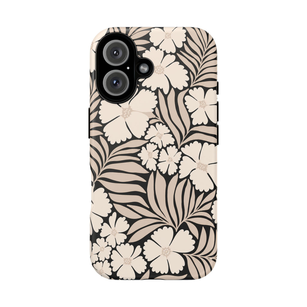 Neutral Floral Silhouette Tough Case