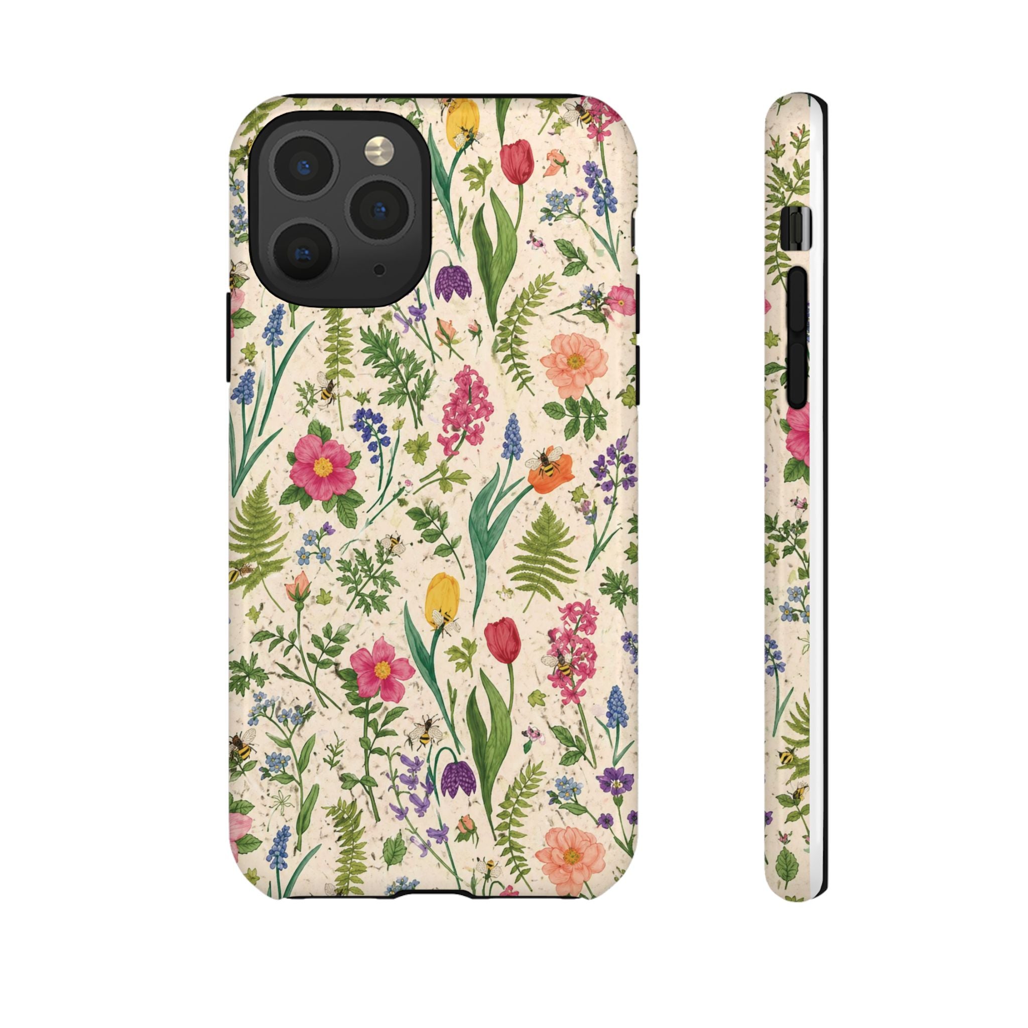 Spring Floral & Bee Pattern Tough Case