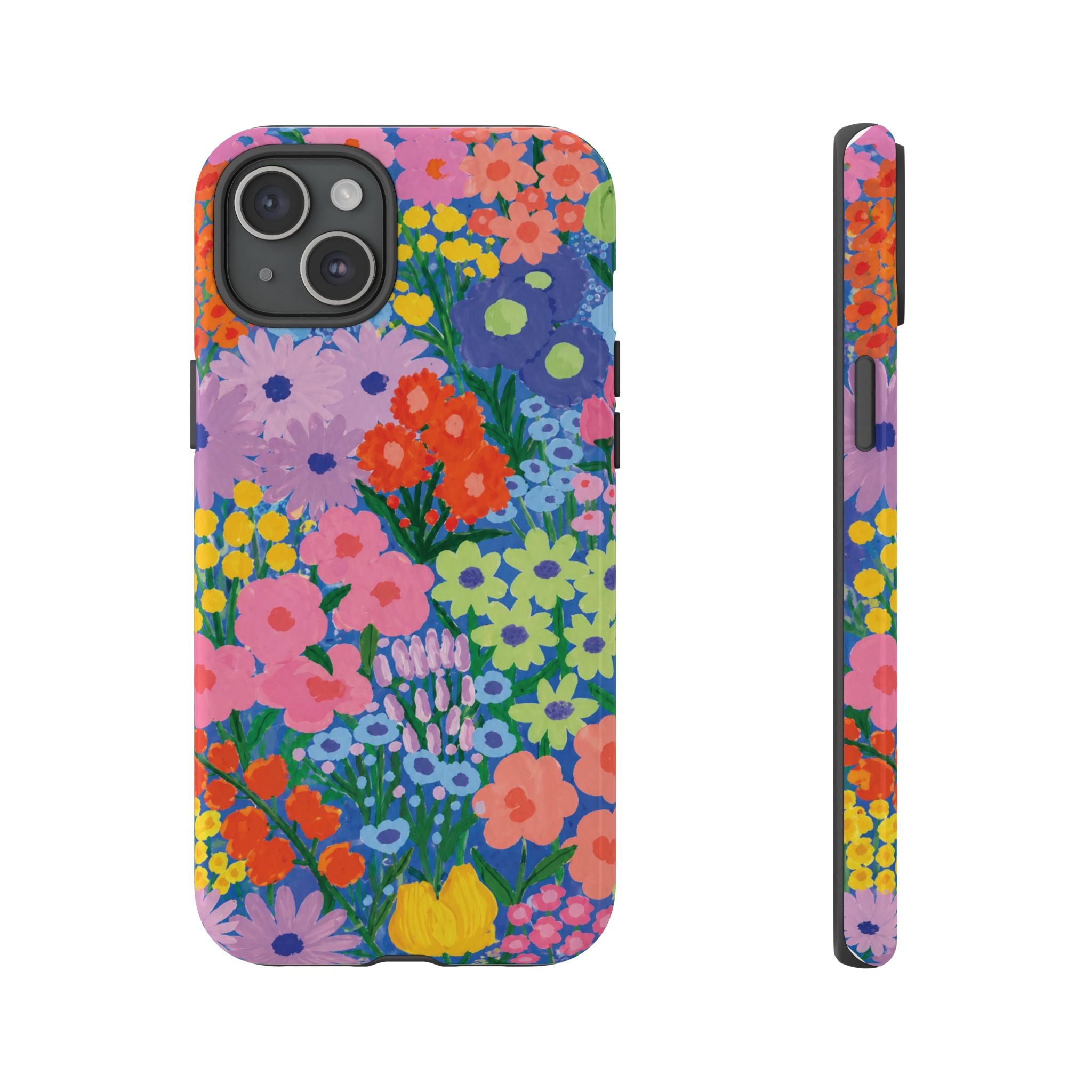 Colorful Floral Pattern Cute Aesthetic Tough Case