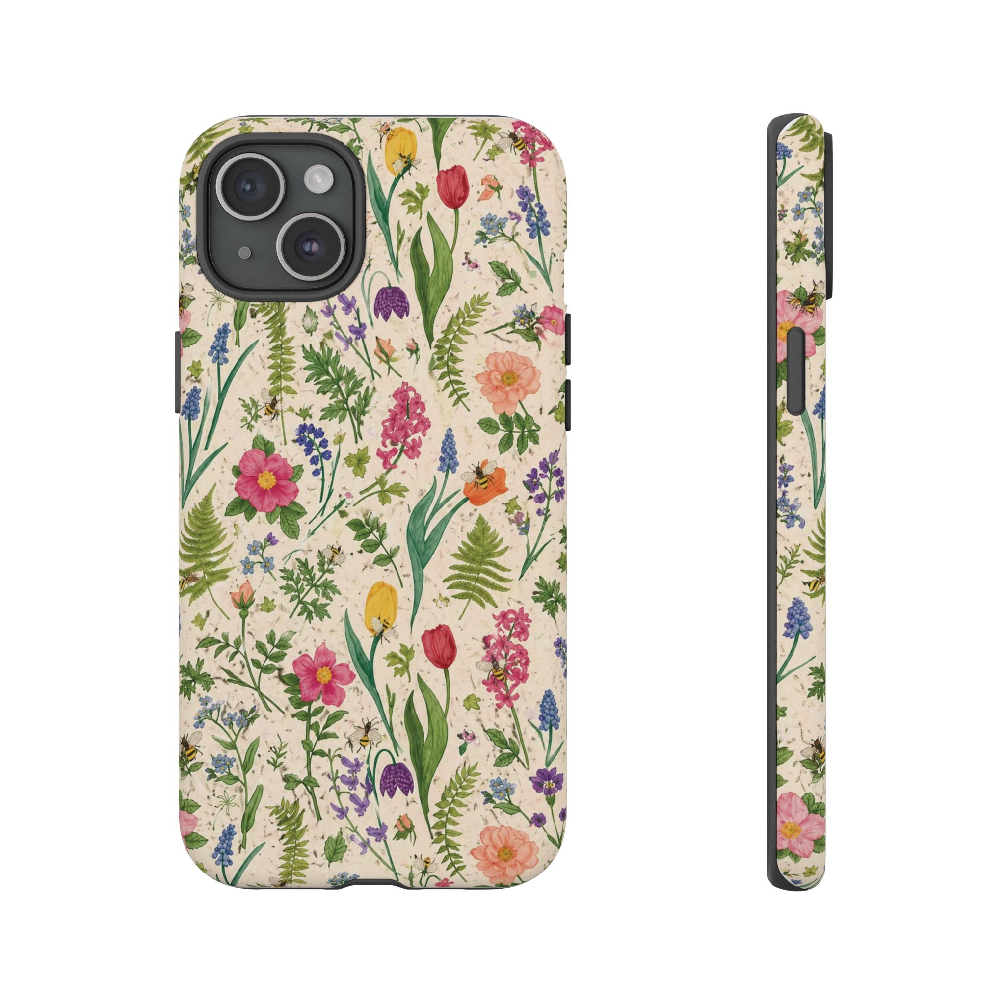 Spring Floral & Bee Pattern Tough Case