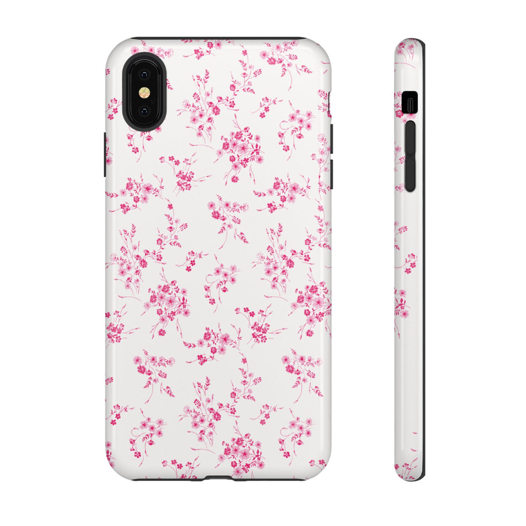 Burgundy Ditsy Floral Tough Case
