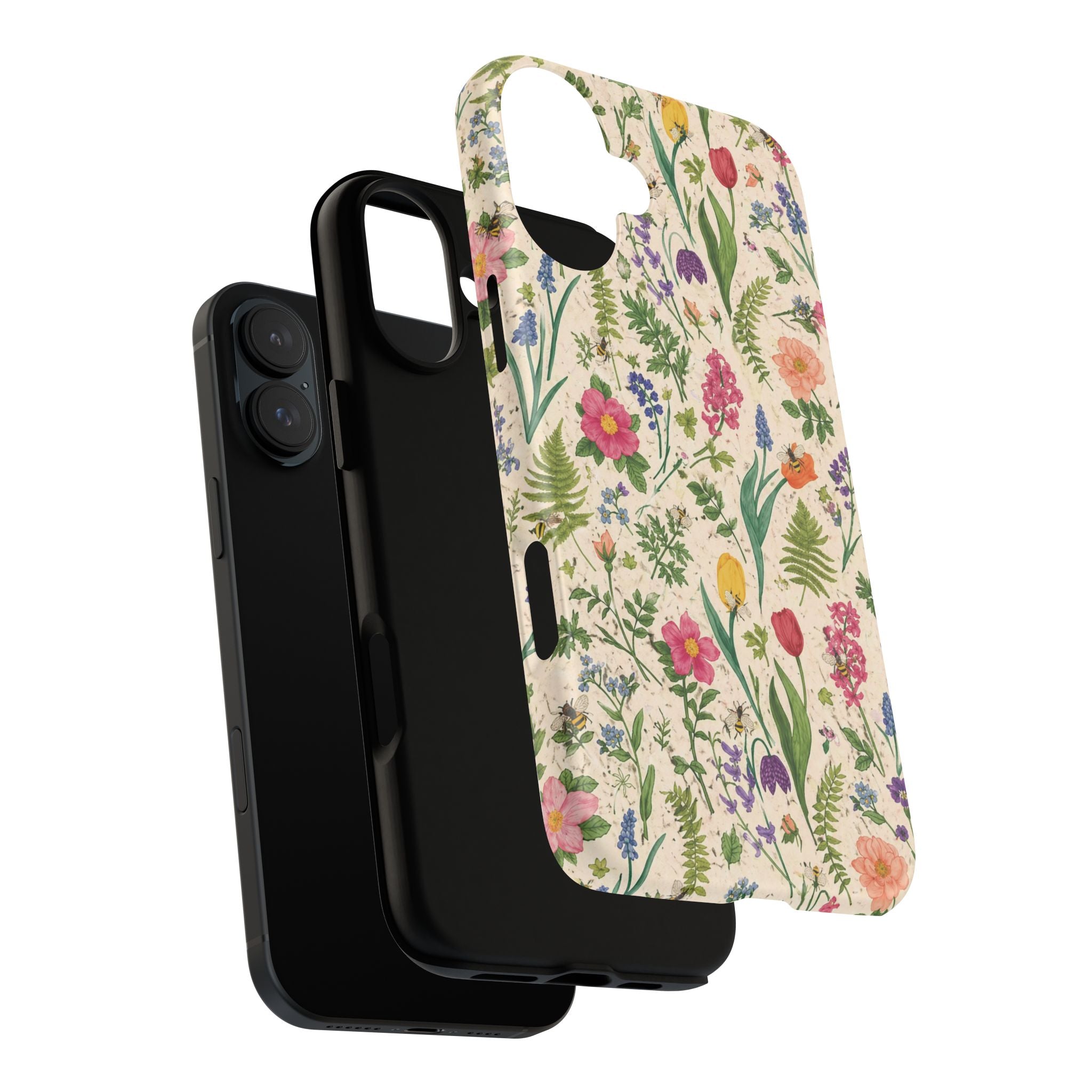 Spring Floral & Bee Pattern Tough Case