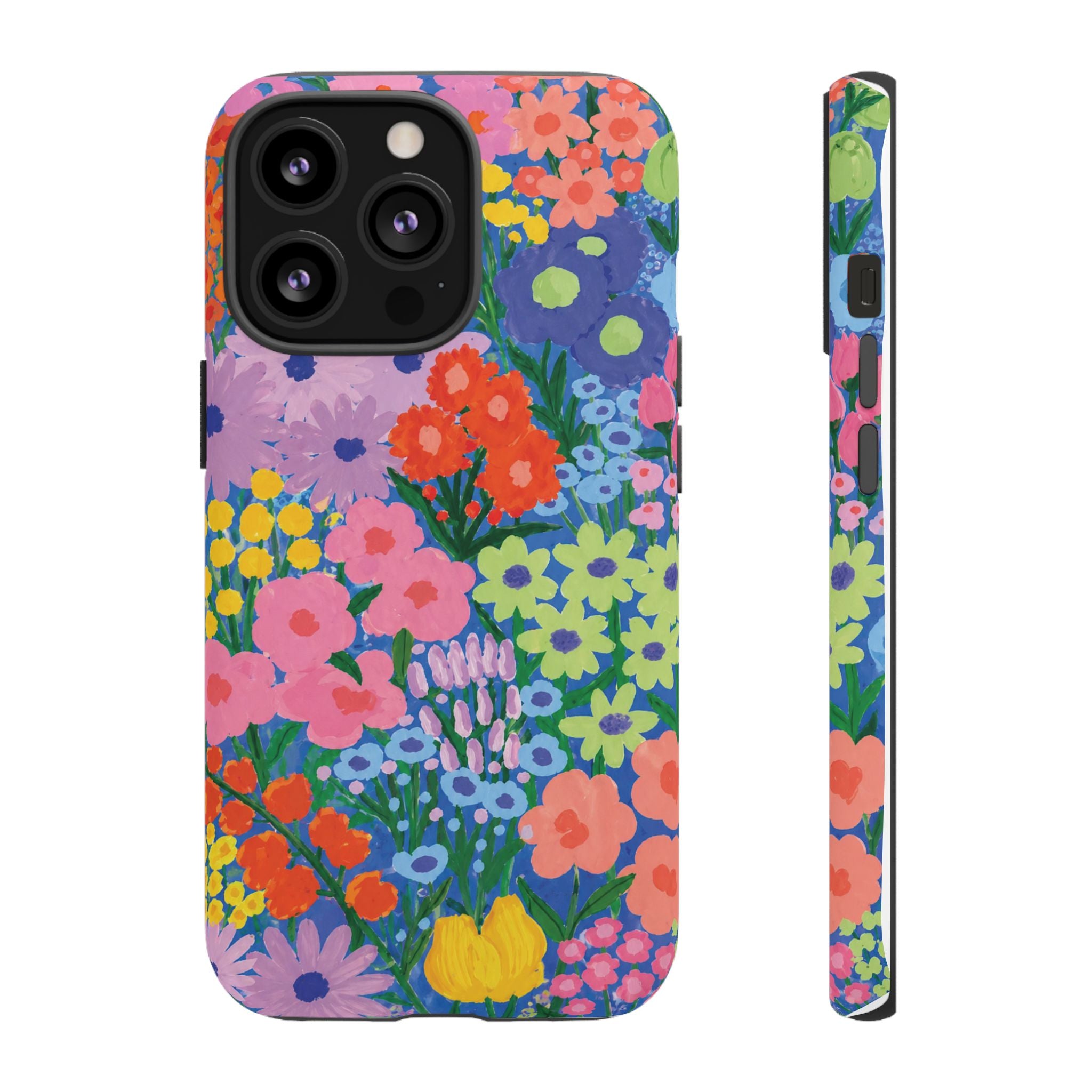 Colorful Floral Pattern Cute Aesthetic Tough Case