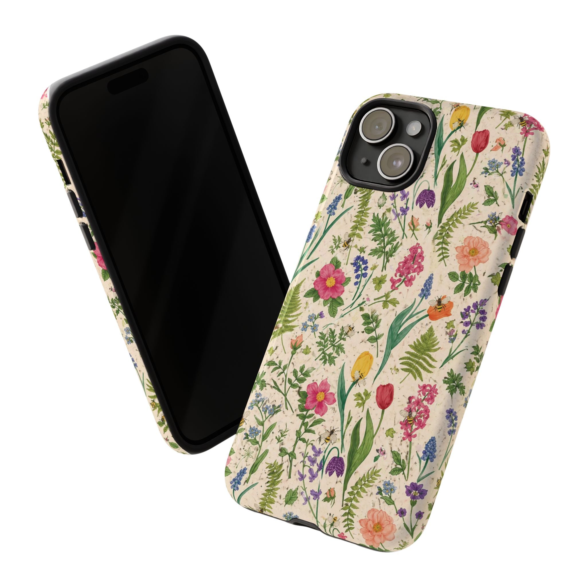 Spring Floral & Bee Pattern Tough Case