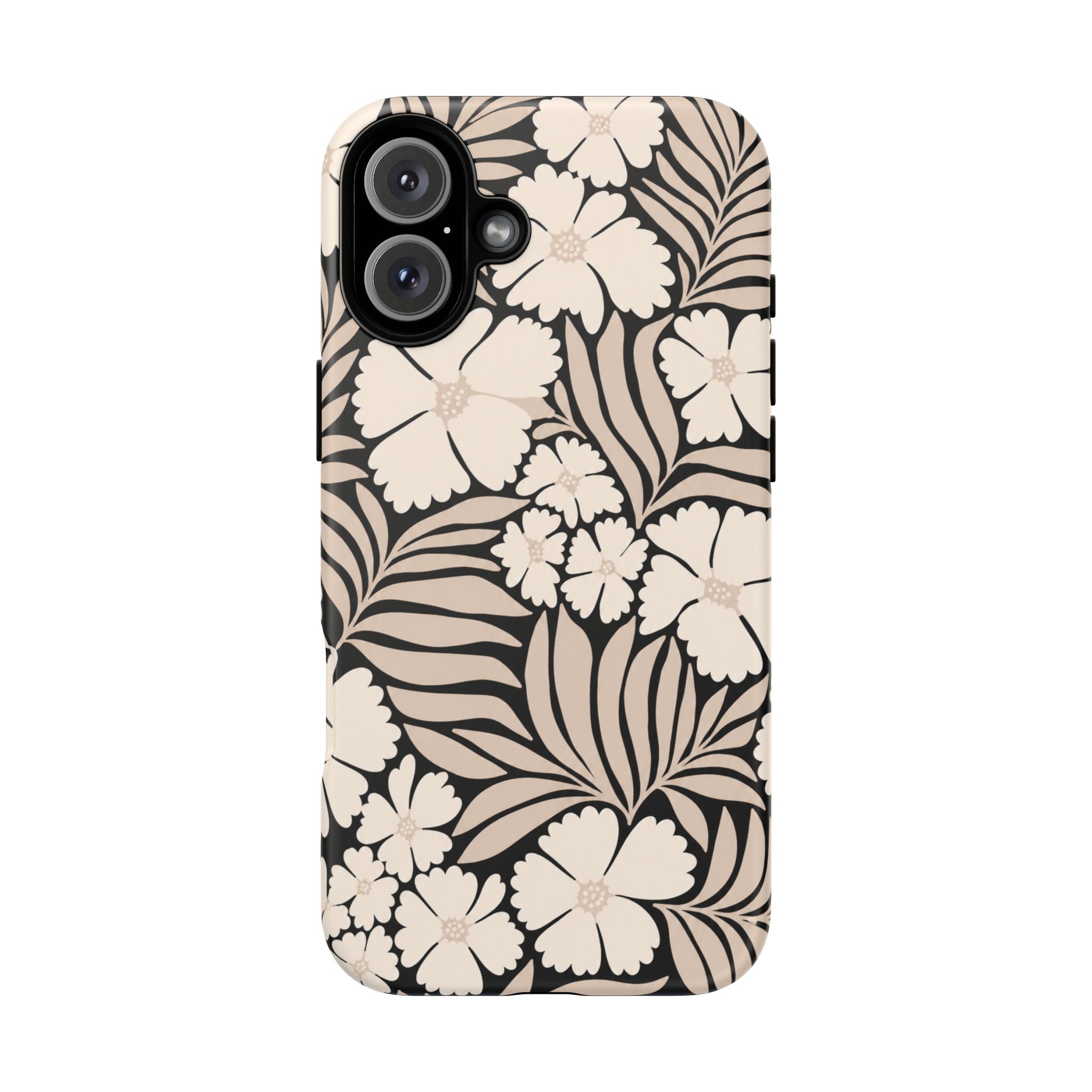 Neutral Floral Silhouette Tough Case