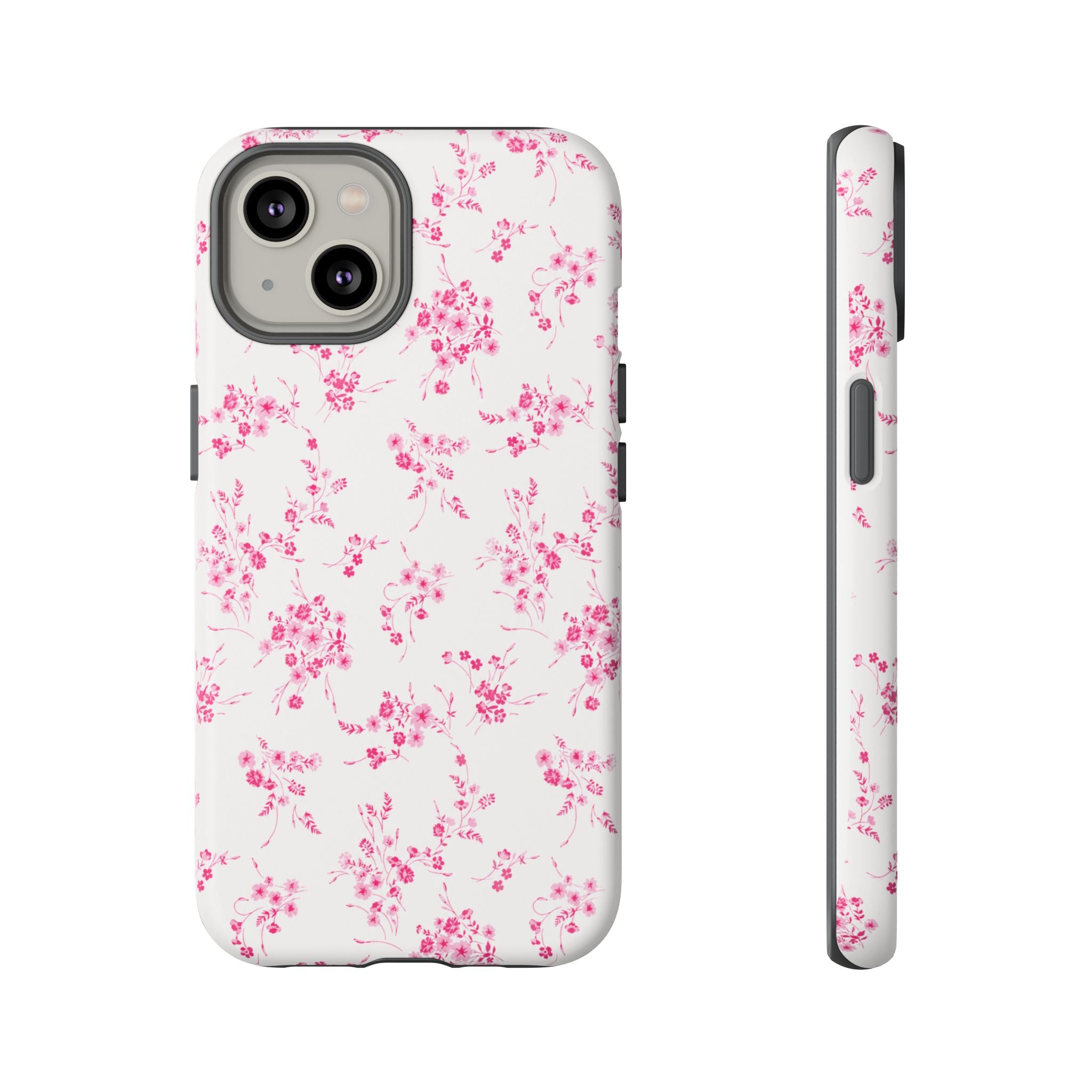 Burgundy Ditsy Floral Tough Case