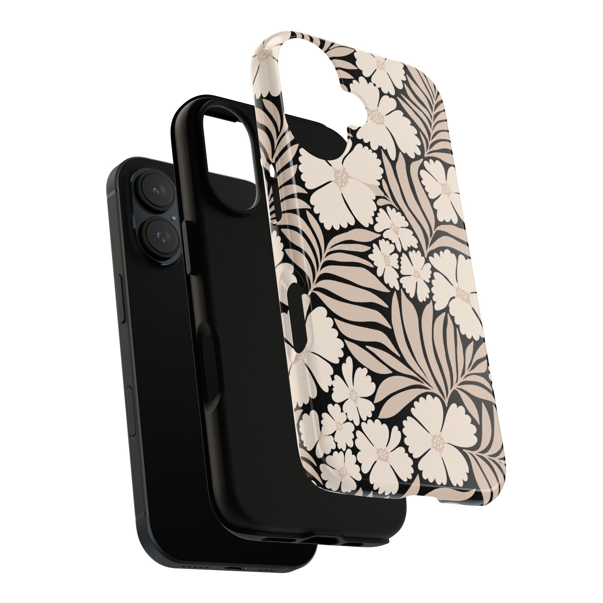 Neutral Floral Silhouette Tough Case