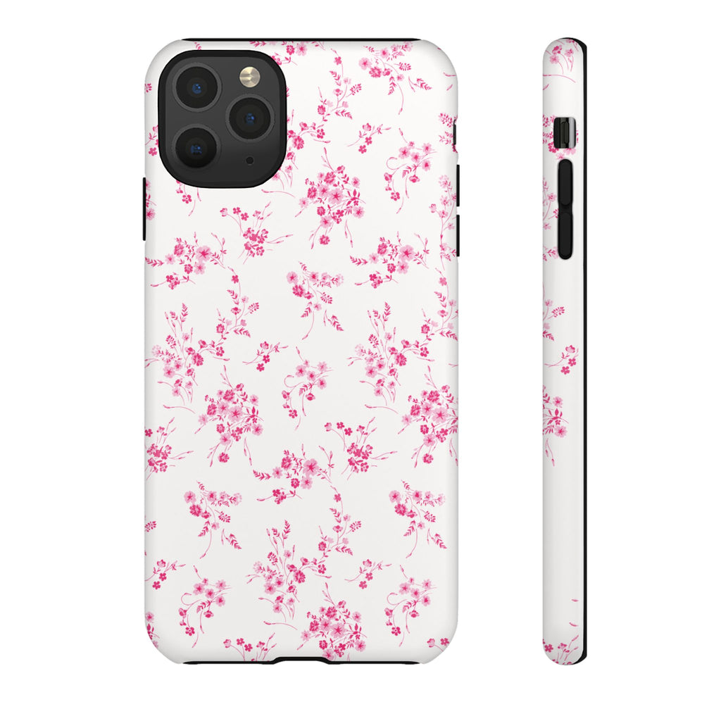 Burgundy Ditsy Floral Tough Case