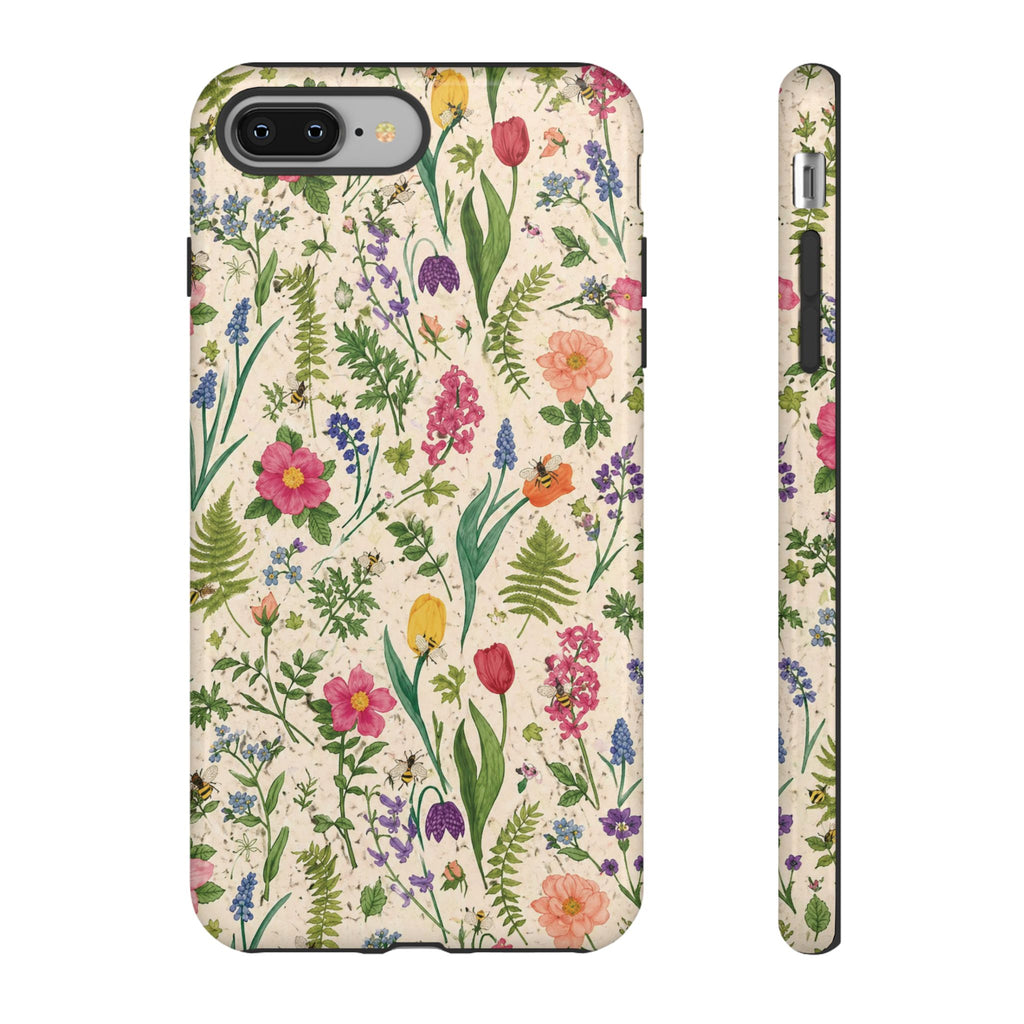 Spring Floral & Bee Pattern Tough Case
