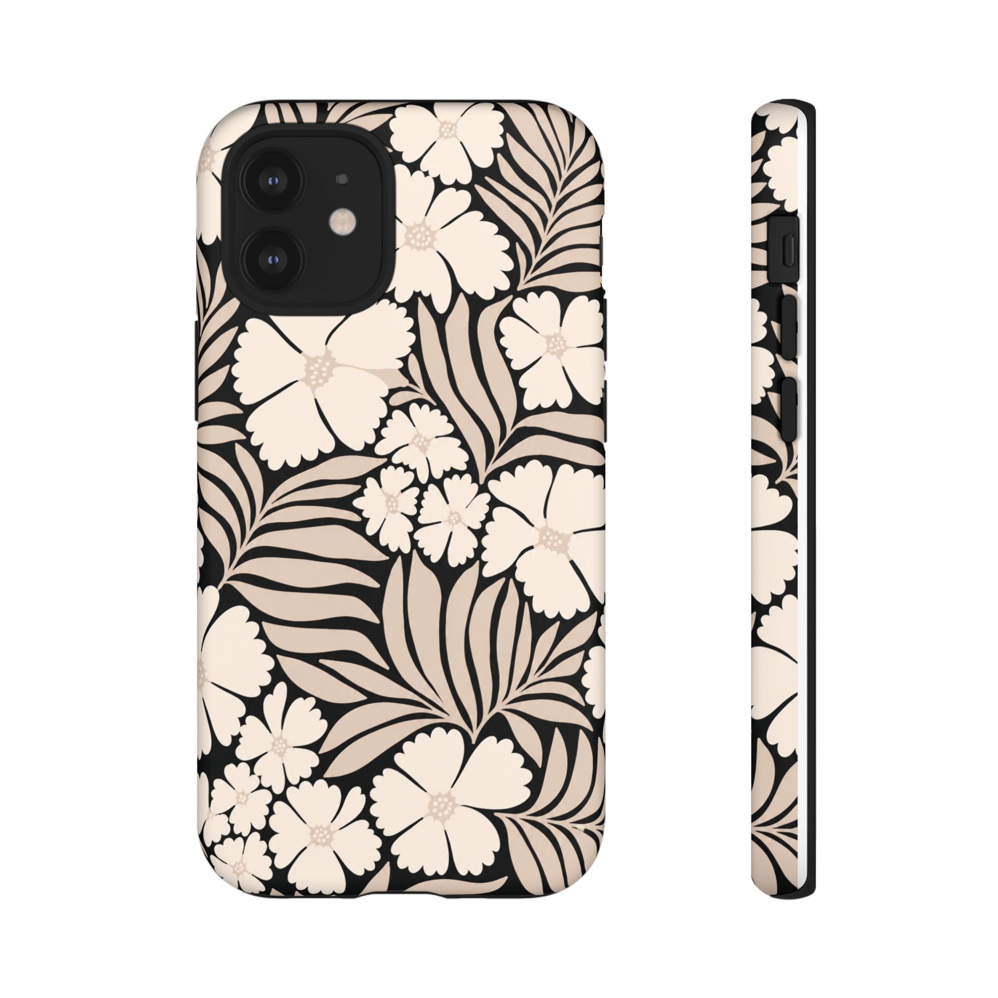 Neutral Floral Silhouette Tough Case