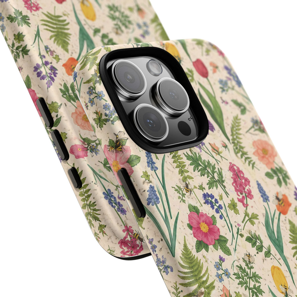 Spring Floral & Bee Pattern Tough Case