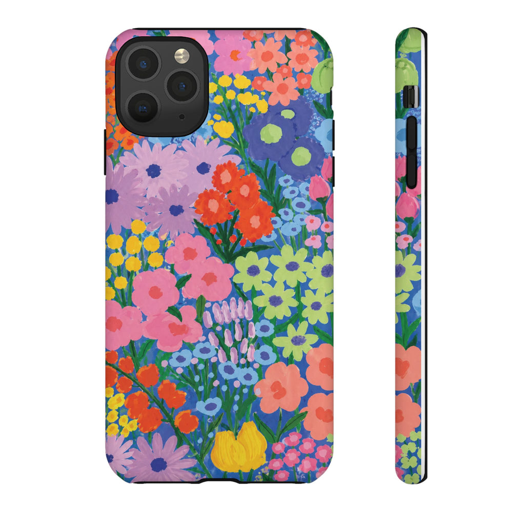 Colorful Floral Pattern Cute Aesthetic Tough Case