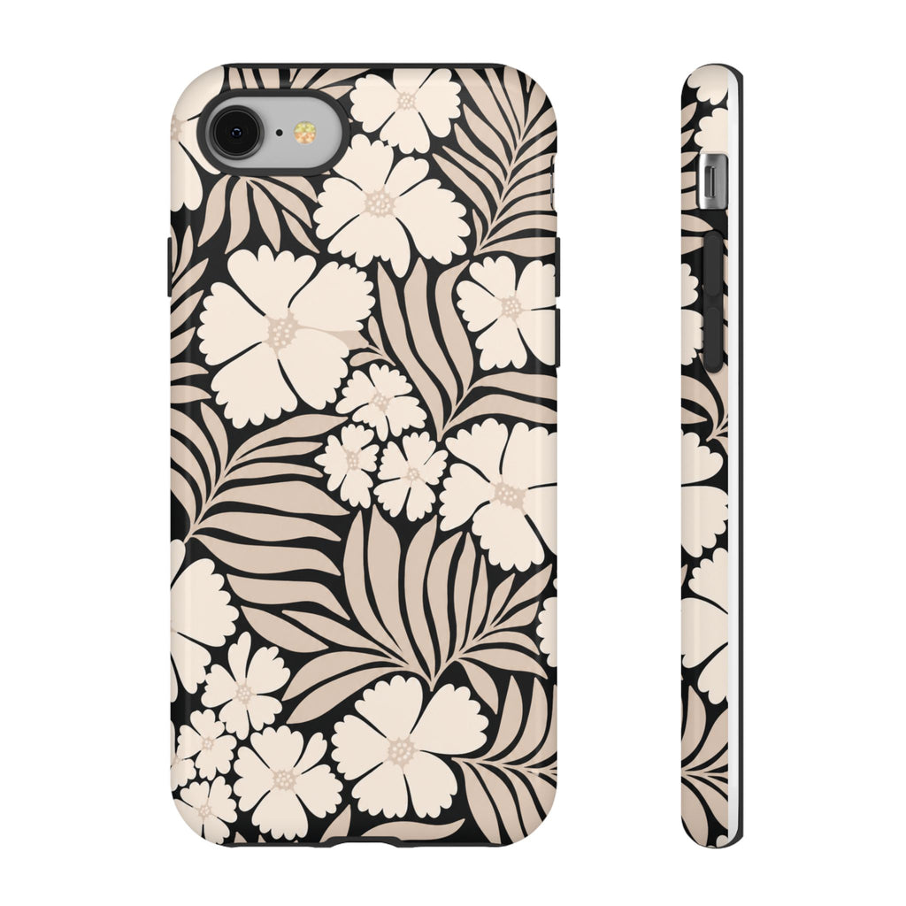 Neutral Floral Silhouette Tough Case