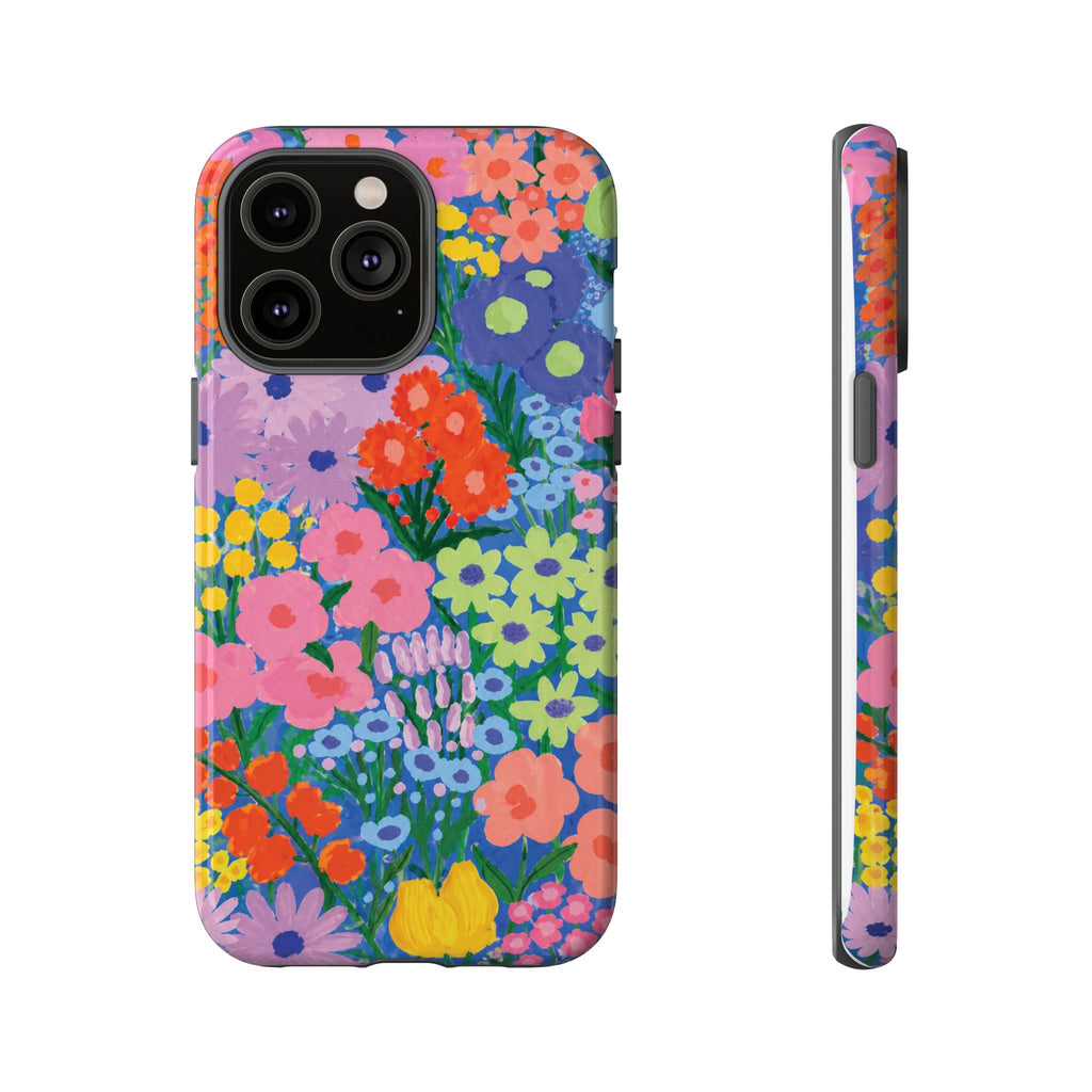 Colorful Floral Pattern Cute Aesthetic Tough Case